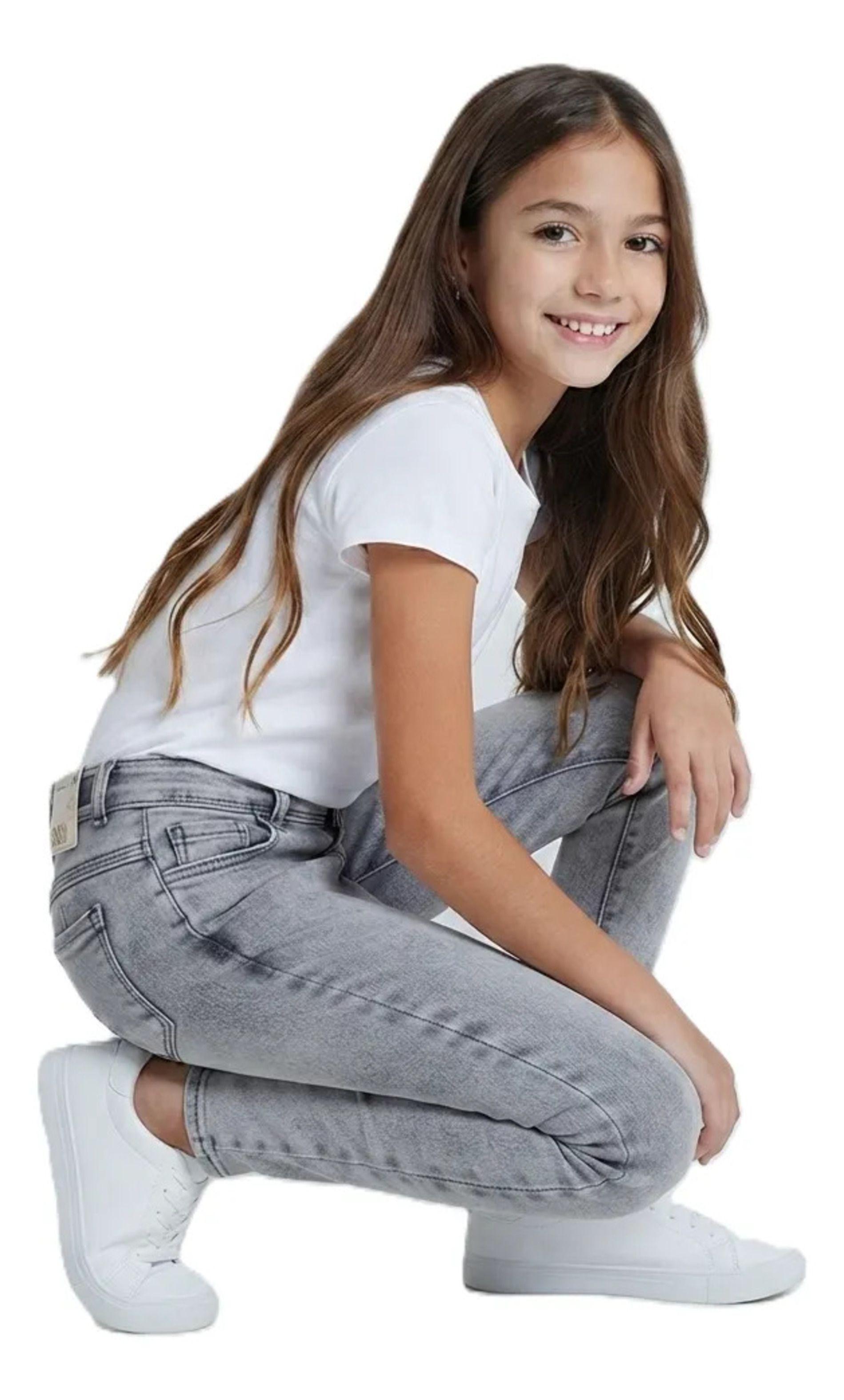 Pantalón Skinny Jeans De Algodón - Para Niñas-2