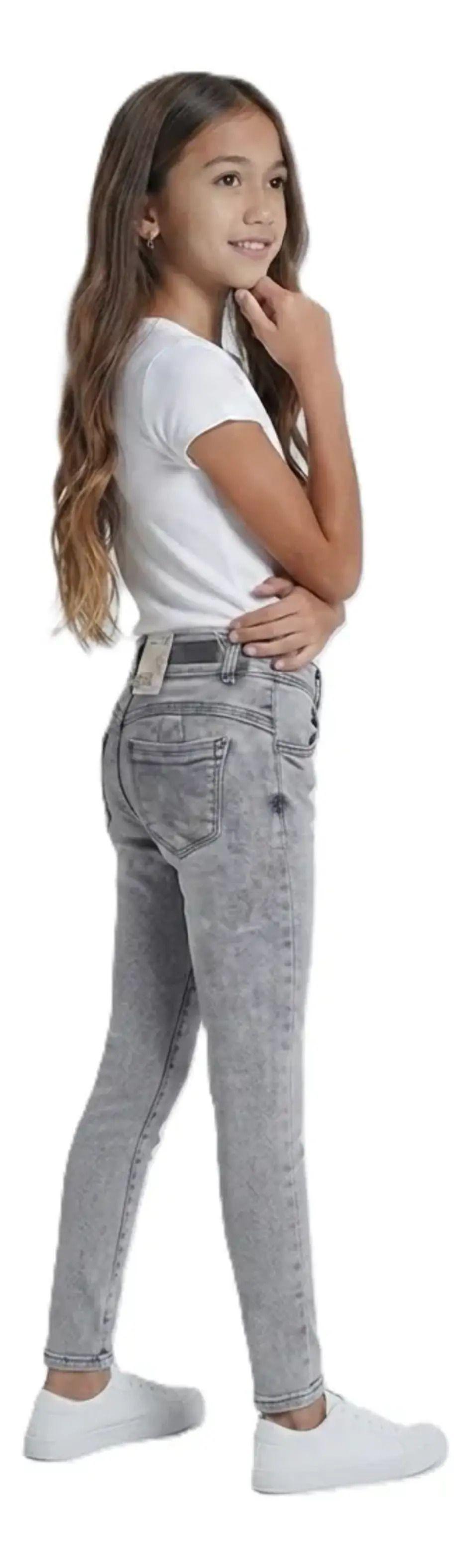 Pantalón Skinny Jeans De Algodón - Para Niñas-3
