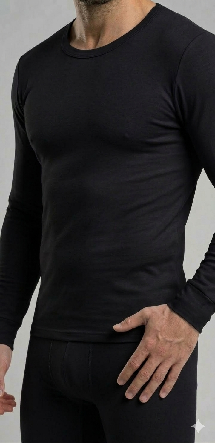 X3 POLERAS DE ALGODON - PRIMERA CAPA CUELLO REDONDO HOMBRE-3