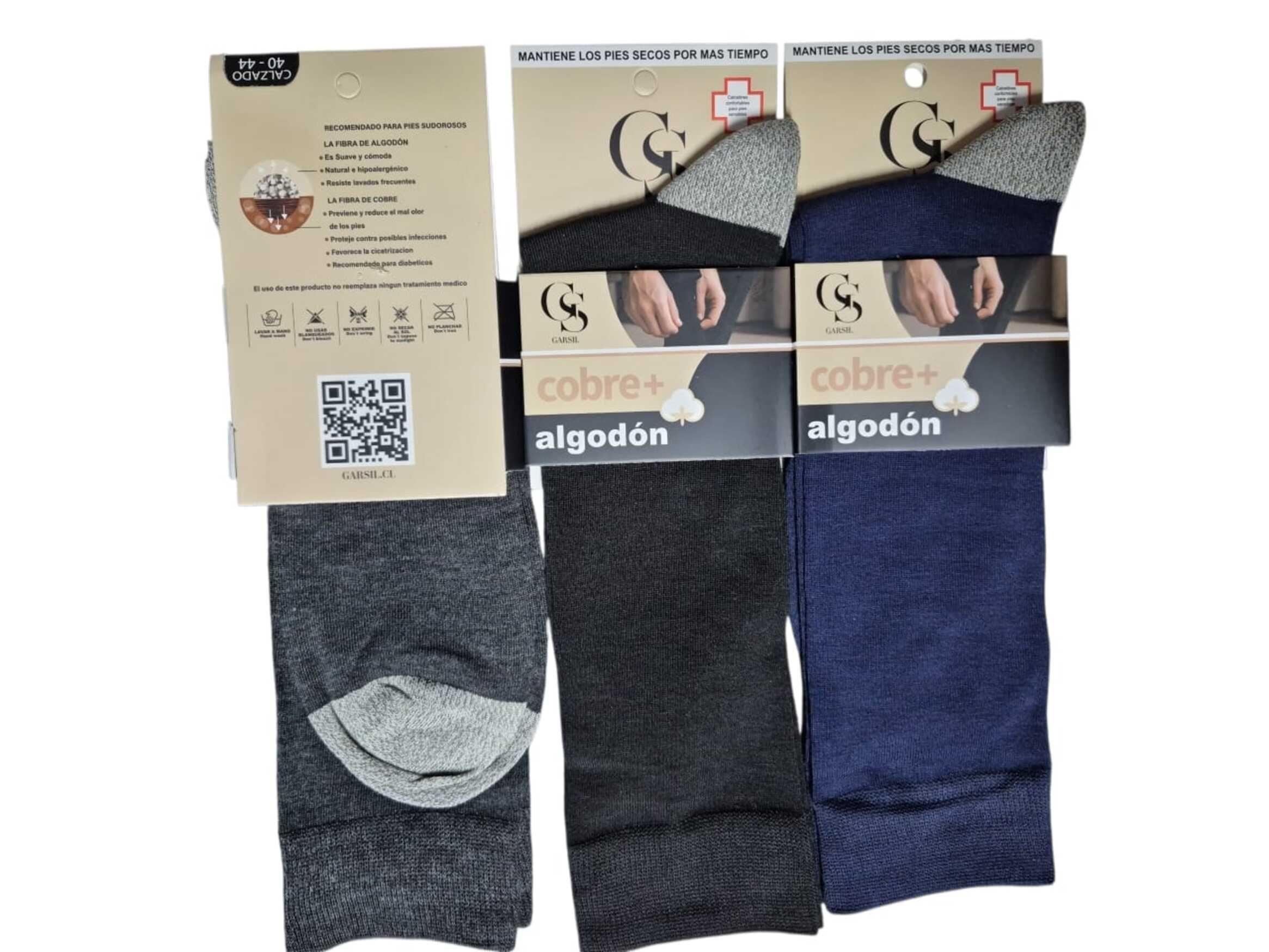 12 Pares Calcetines De Vestir De algodón Con Fibra De Cobre-2