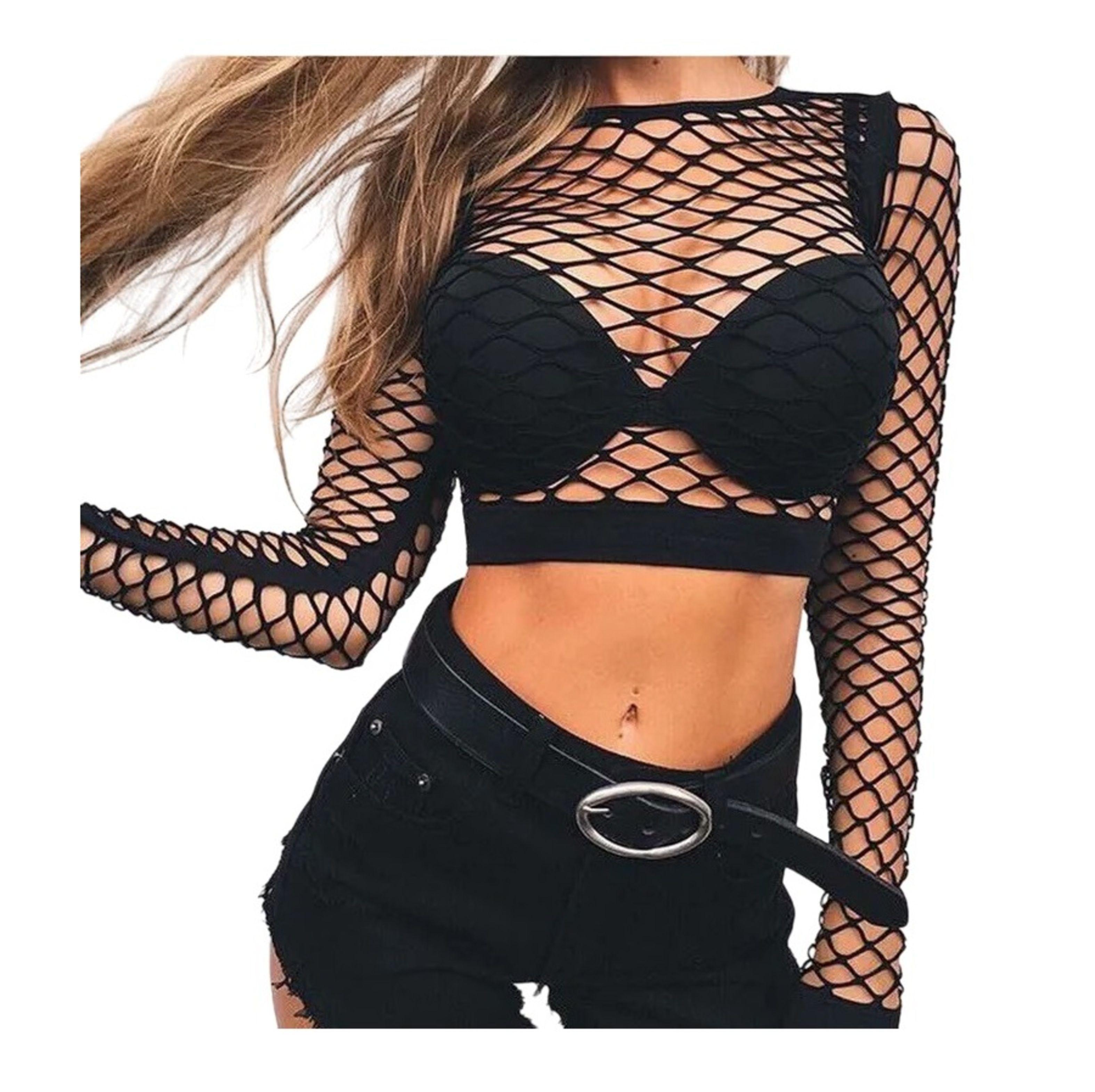 Conjunto Sensual Para Mujer Tipo Malla - Peto + Calzon-1