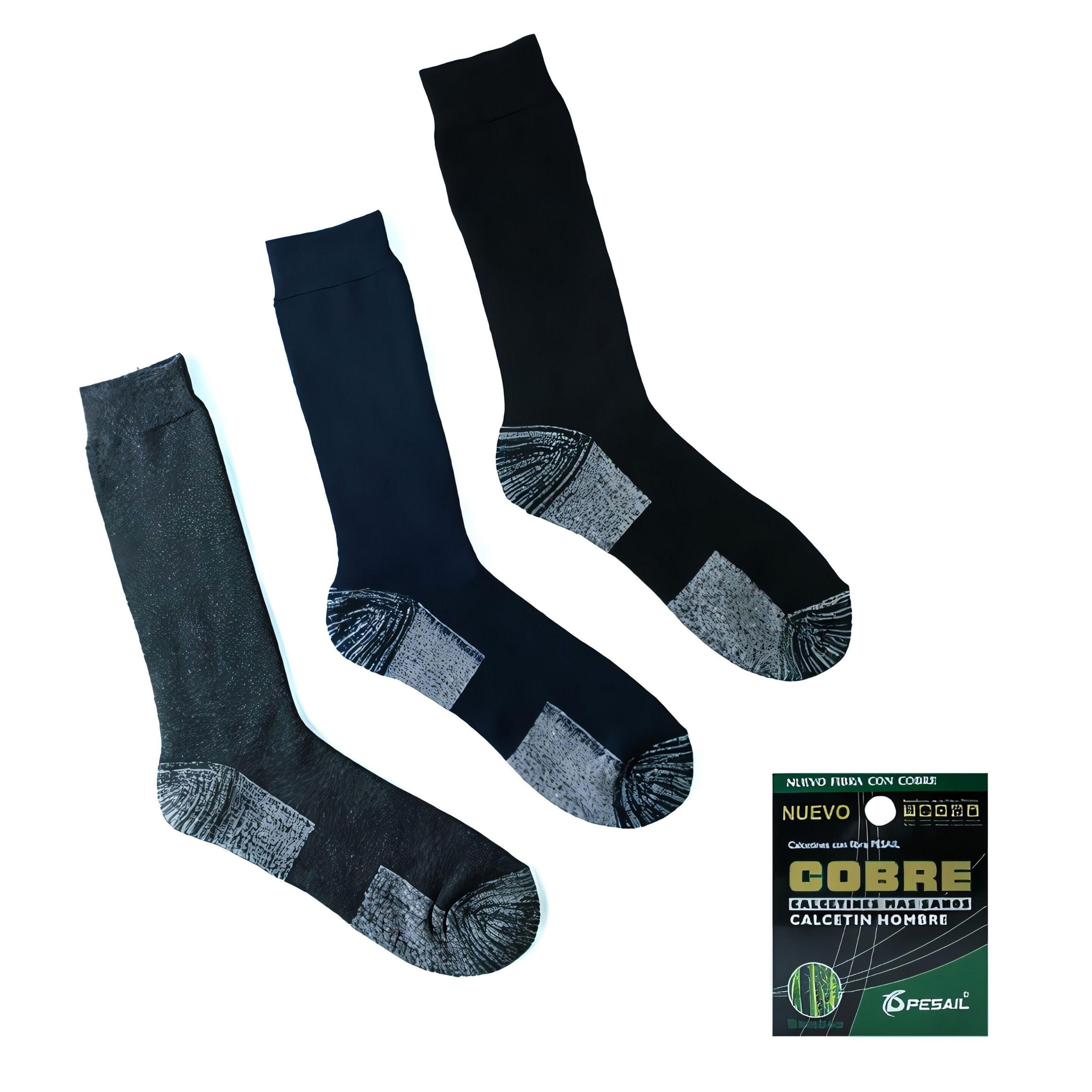 12 Pares De Calcetines Gruesos De Algodón + Cobre Hombre -2