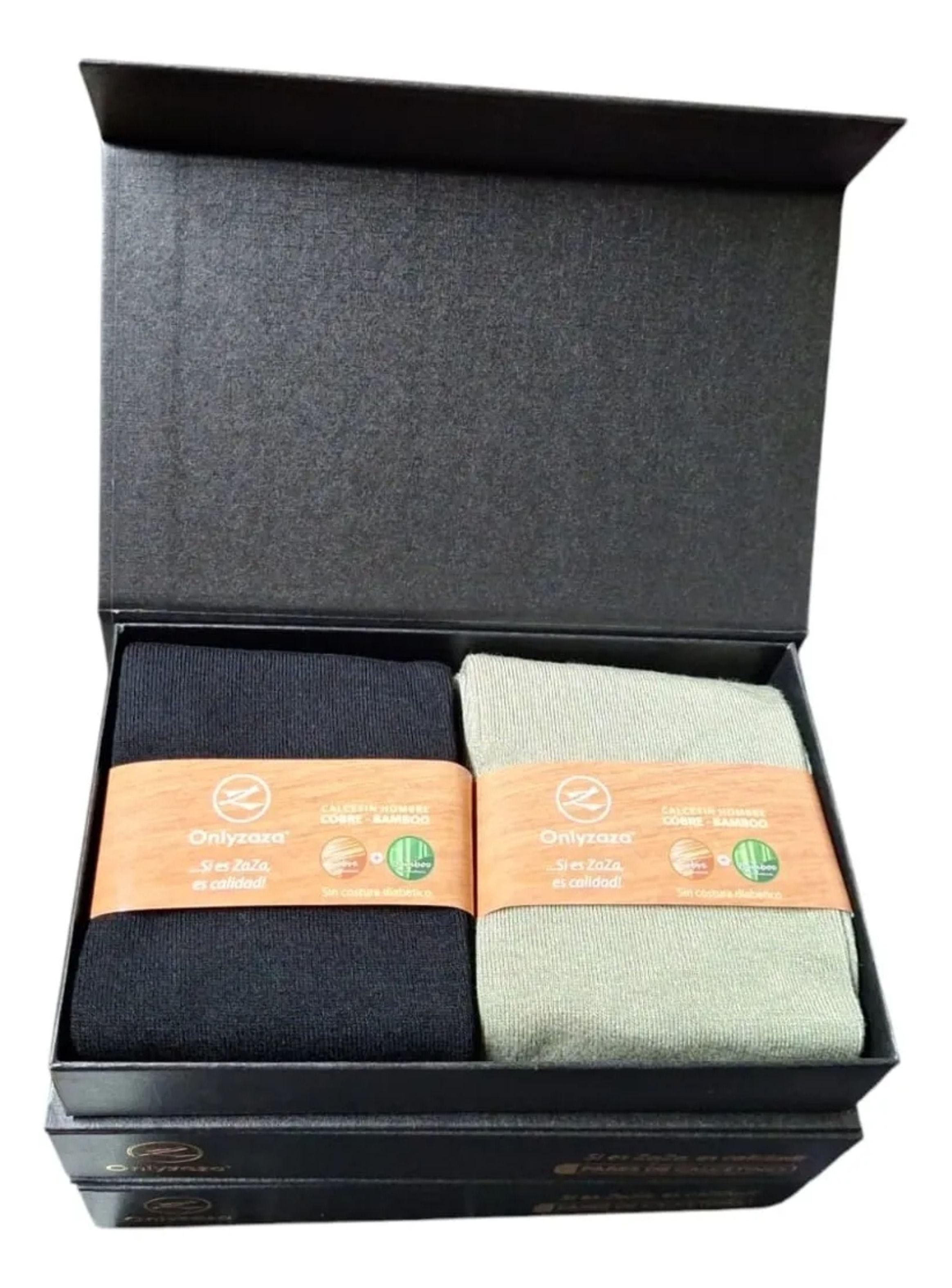 6 Pares Calcetines De Hombre Cobre + Bambú Sin Costuras-2