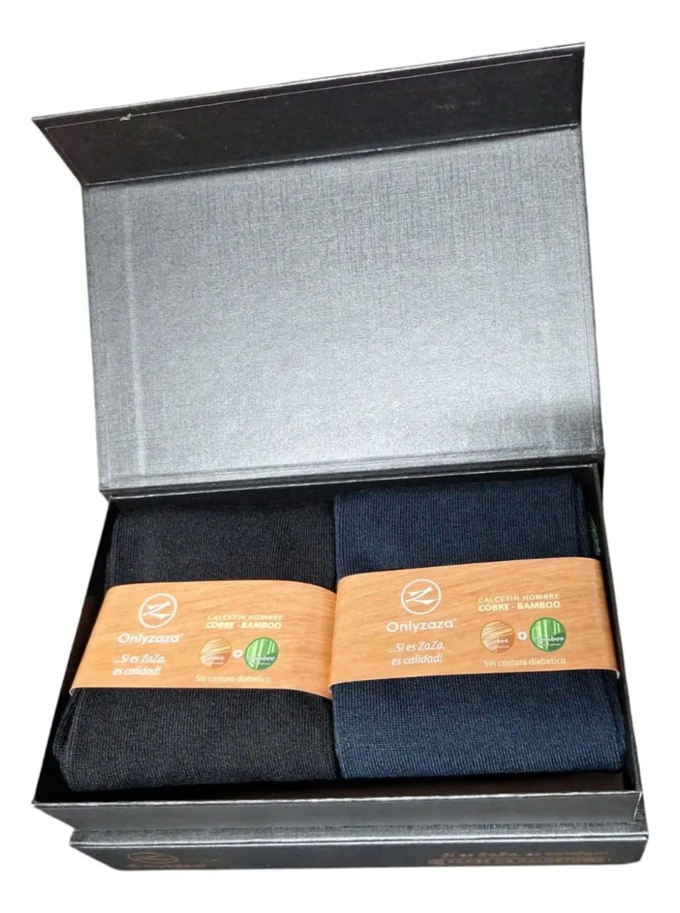 6 Pares Calcetines De Hombre Cobre + Bambú Sin Costuras-3