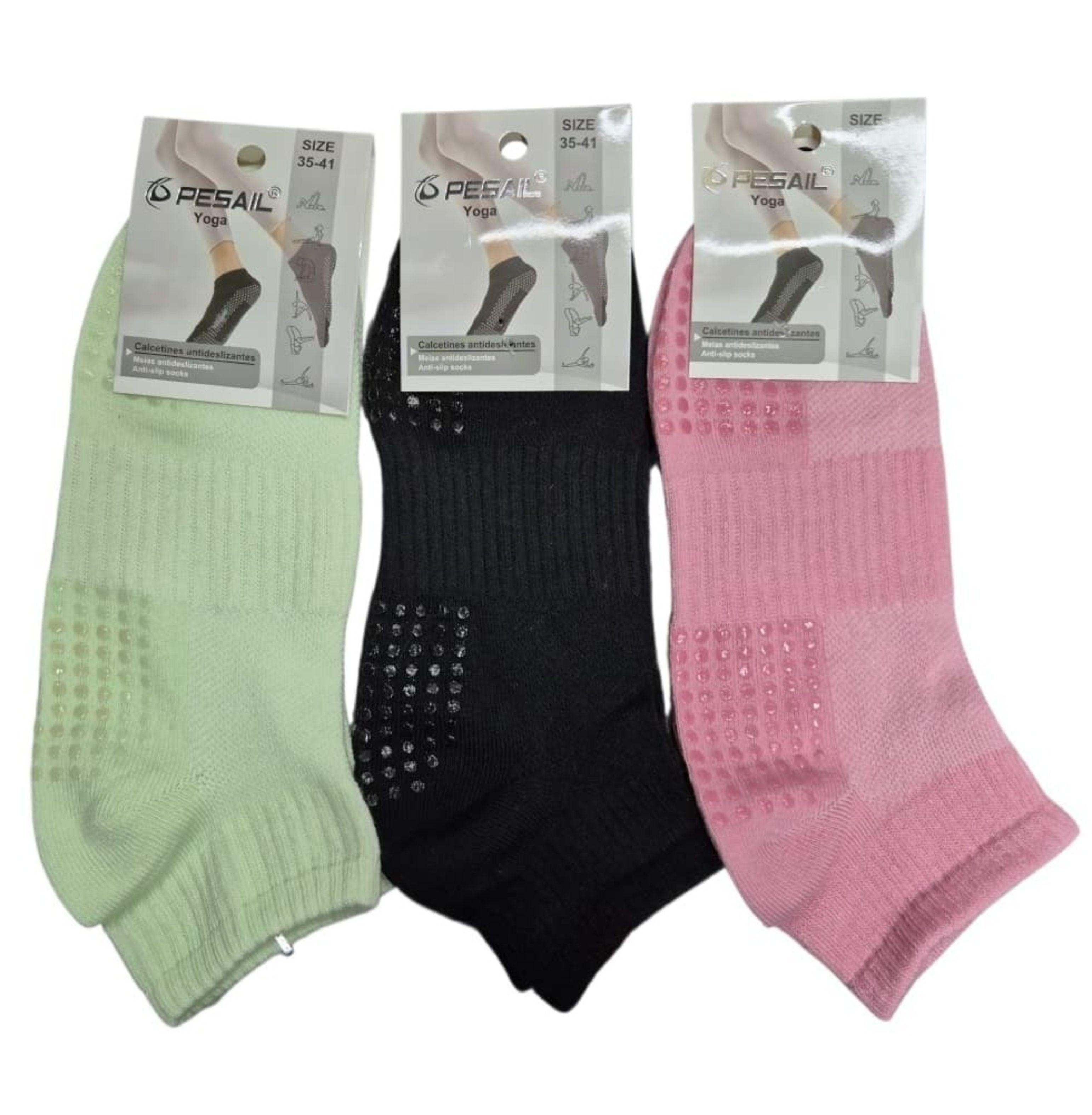Calcetas Antideslizante Mujer - Yoga Danza Fitness - 6 Pares-3