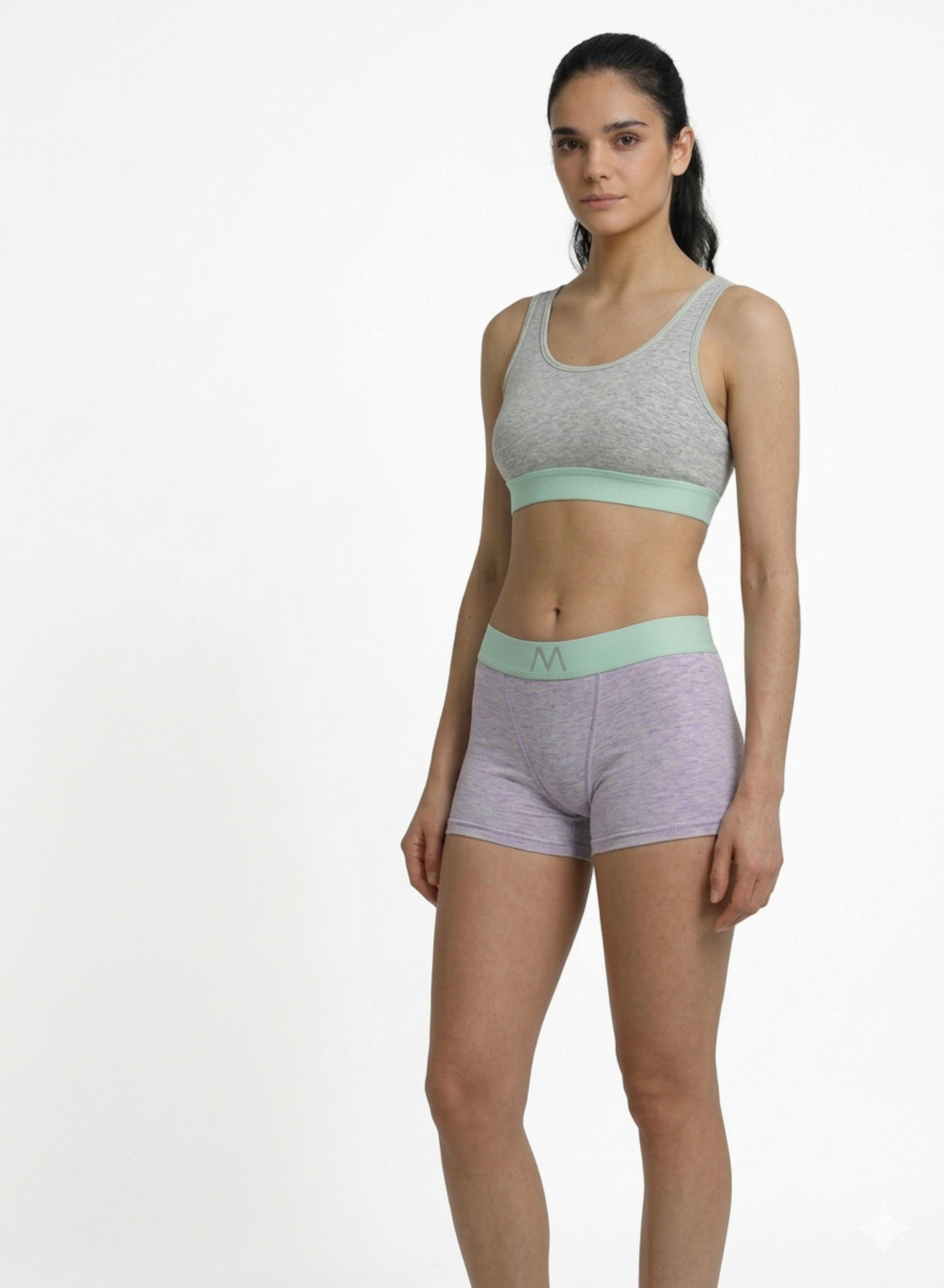 X6 Boxer Corto - Pantaletas Mujer De Algodón Con Pretina-1