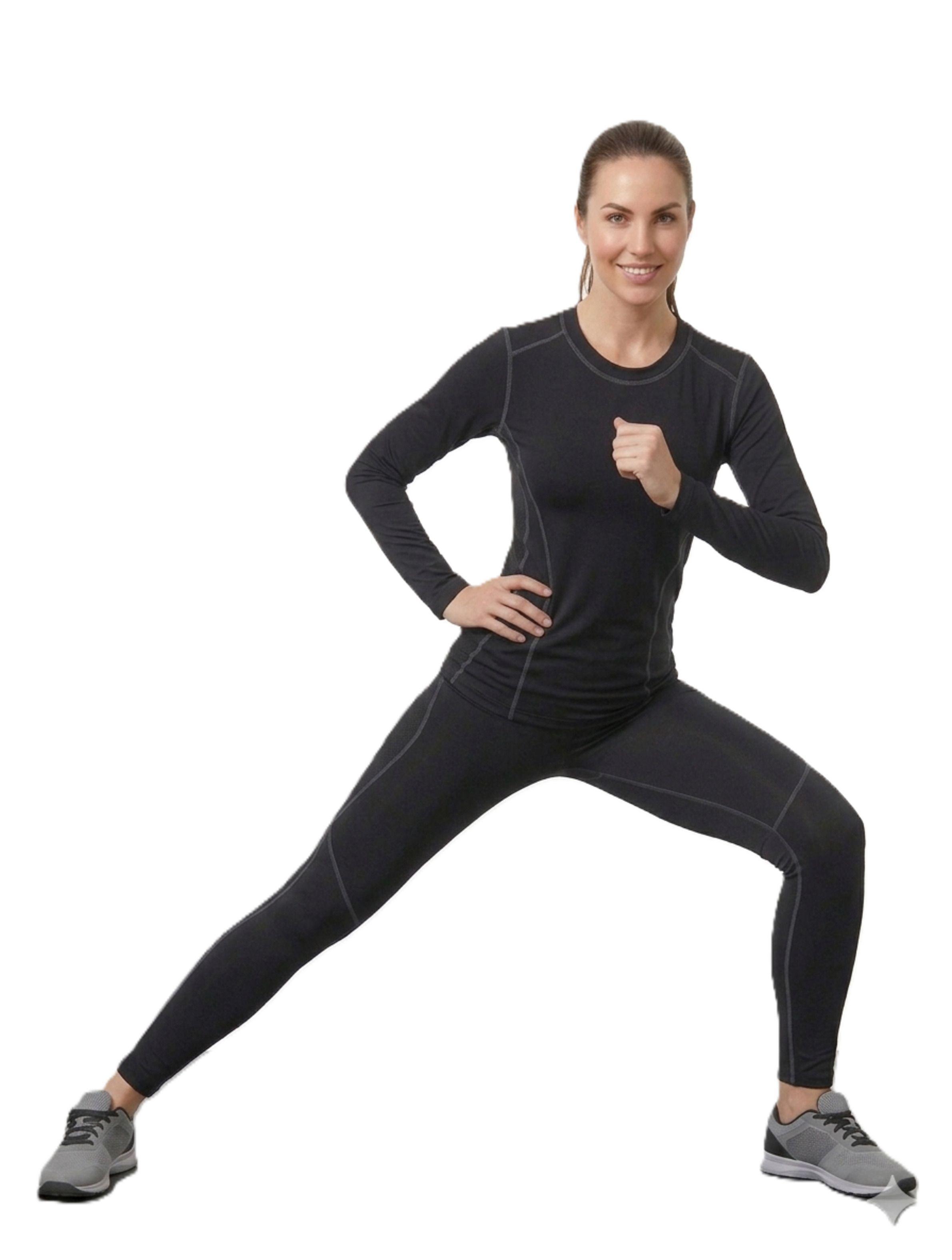 CONJUNTO PRIMERA CAPA PARA MUJER POLERA y CALZA DE ALGODON-2