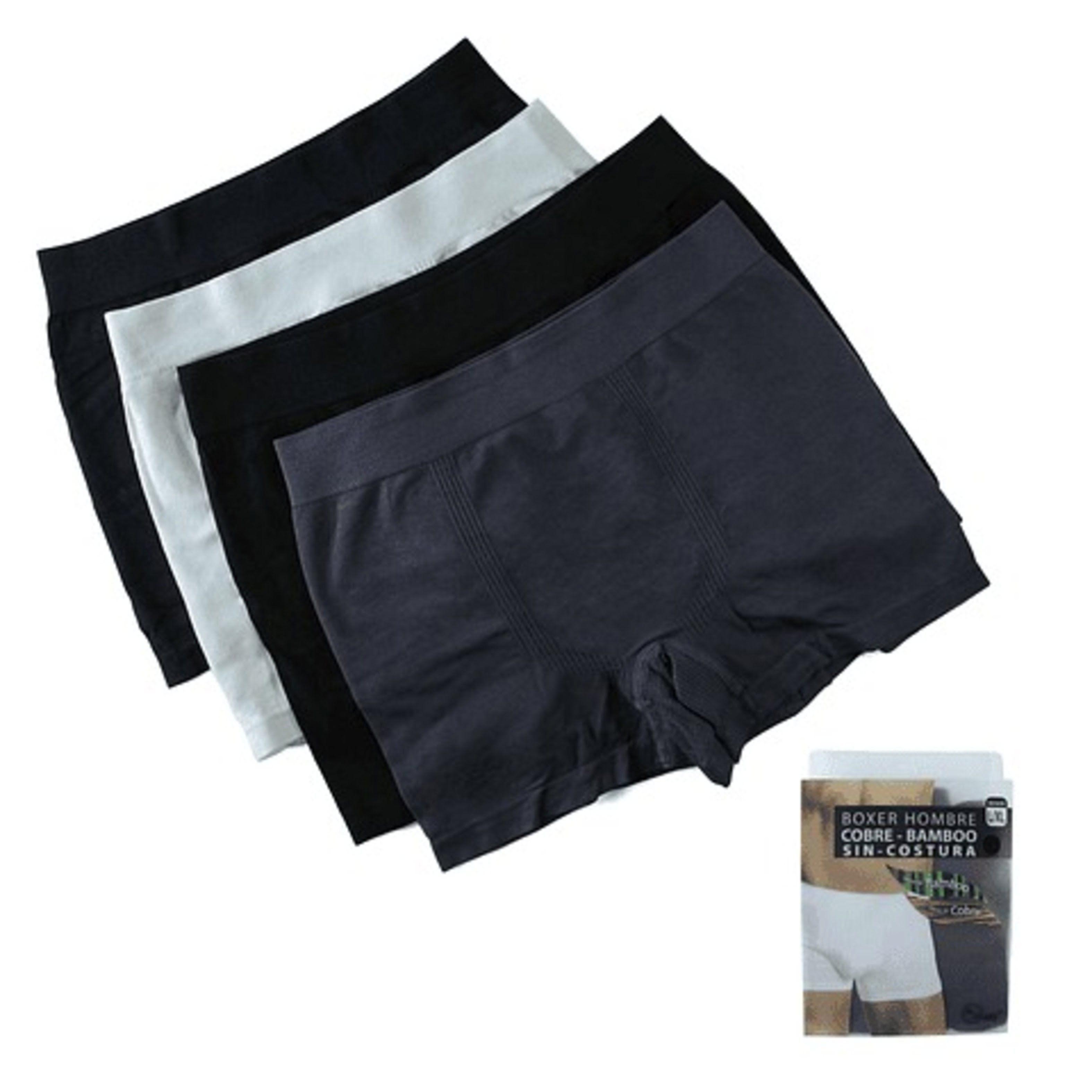 Boxer Para Hombre Con Fibra De Cobre Y Bambú - Sin Costuras-2