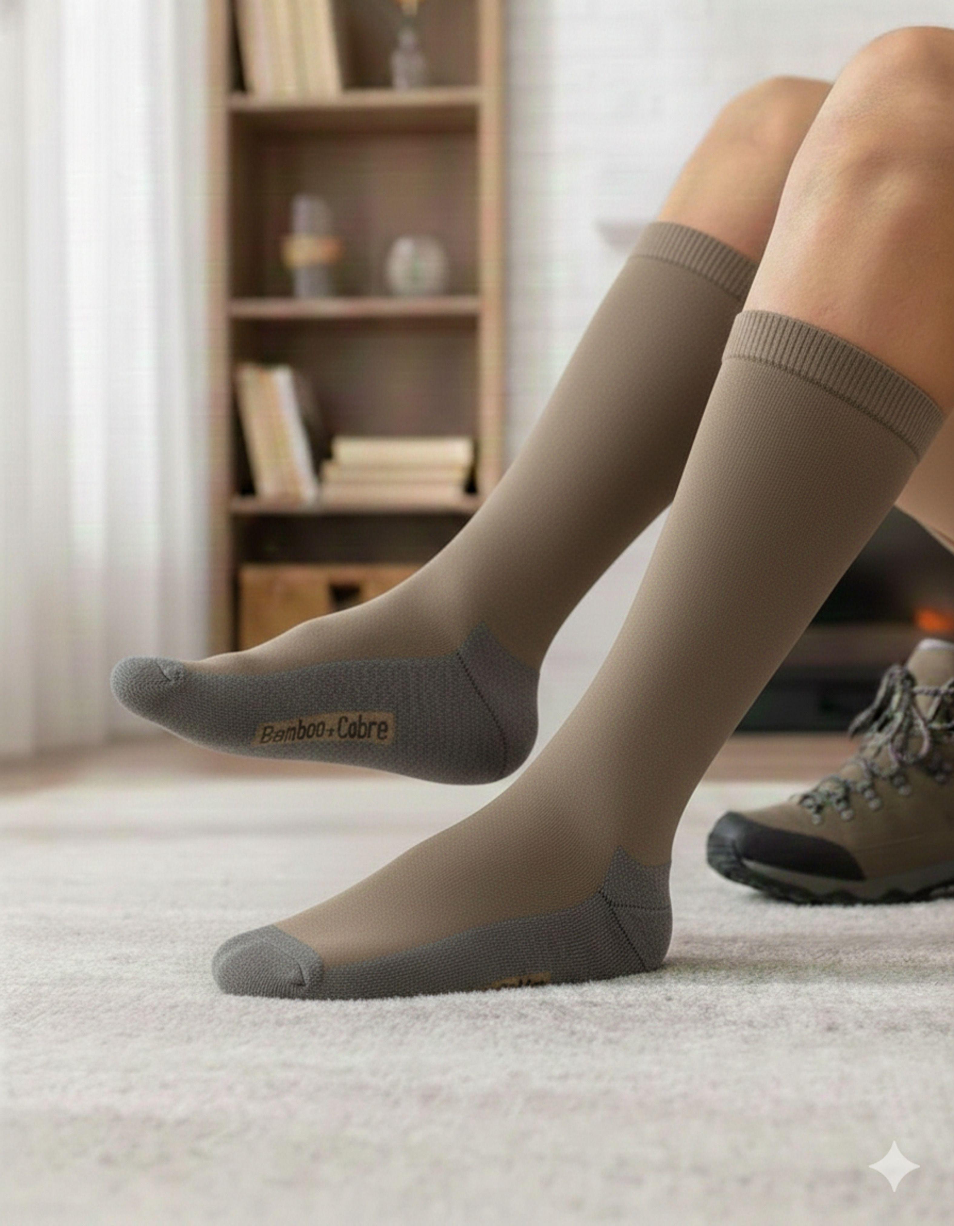 x3 Calcetines De Vestir Hombre Con Cobre Y Bambú - Sin Costuras-2