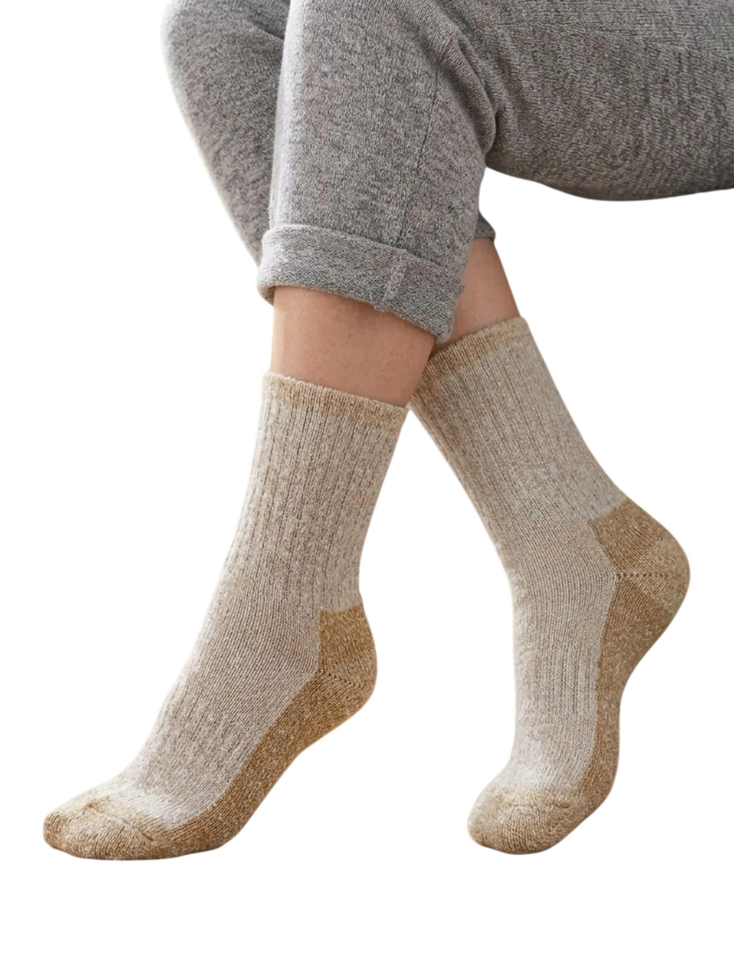 x6 Calcetines De Lana Outdoor Mujer Trekking Térmicas-2