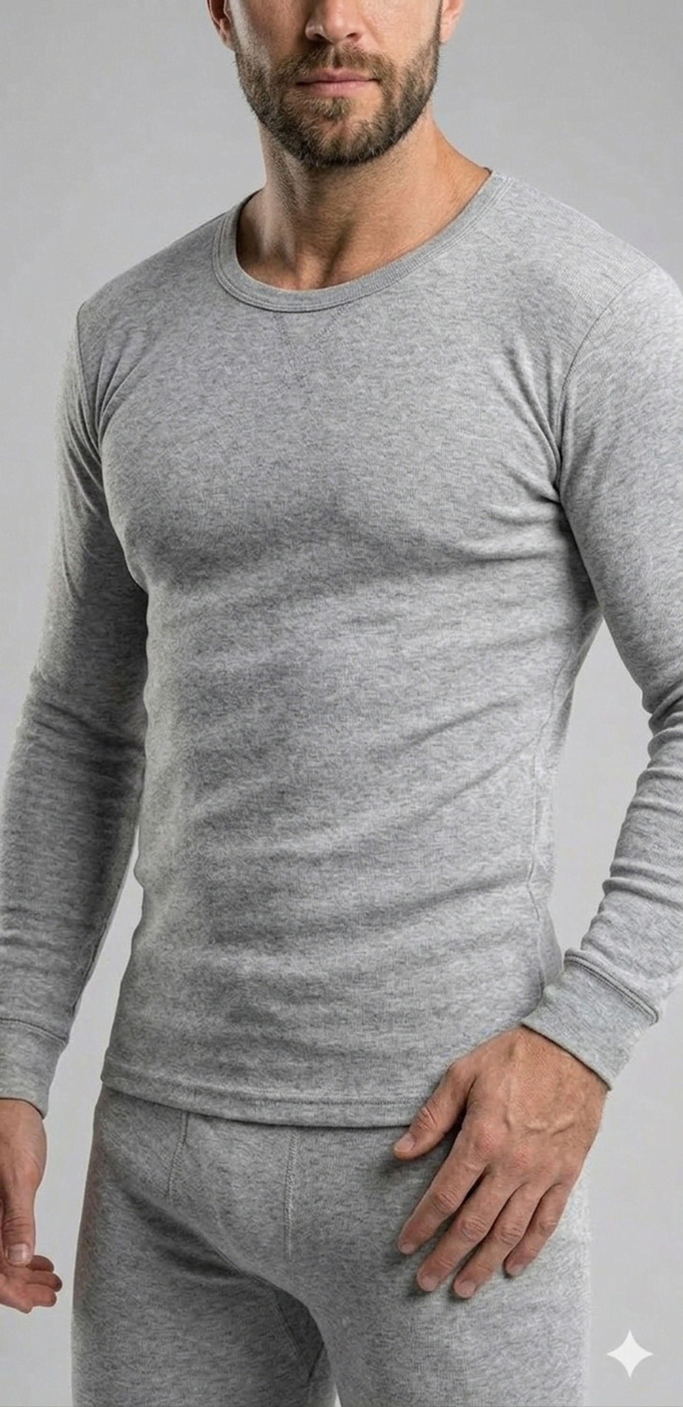 X3 POLERA DE ALGODON - PRIMERA CAPA CUELLO REDONDO  HOMBRE-2