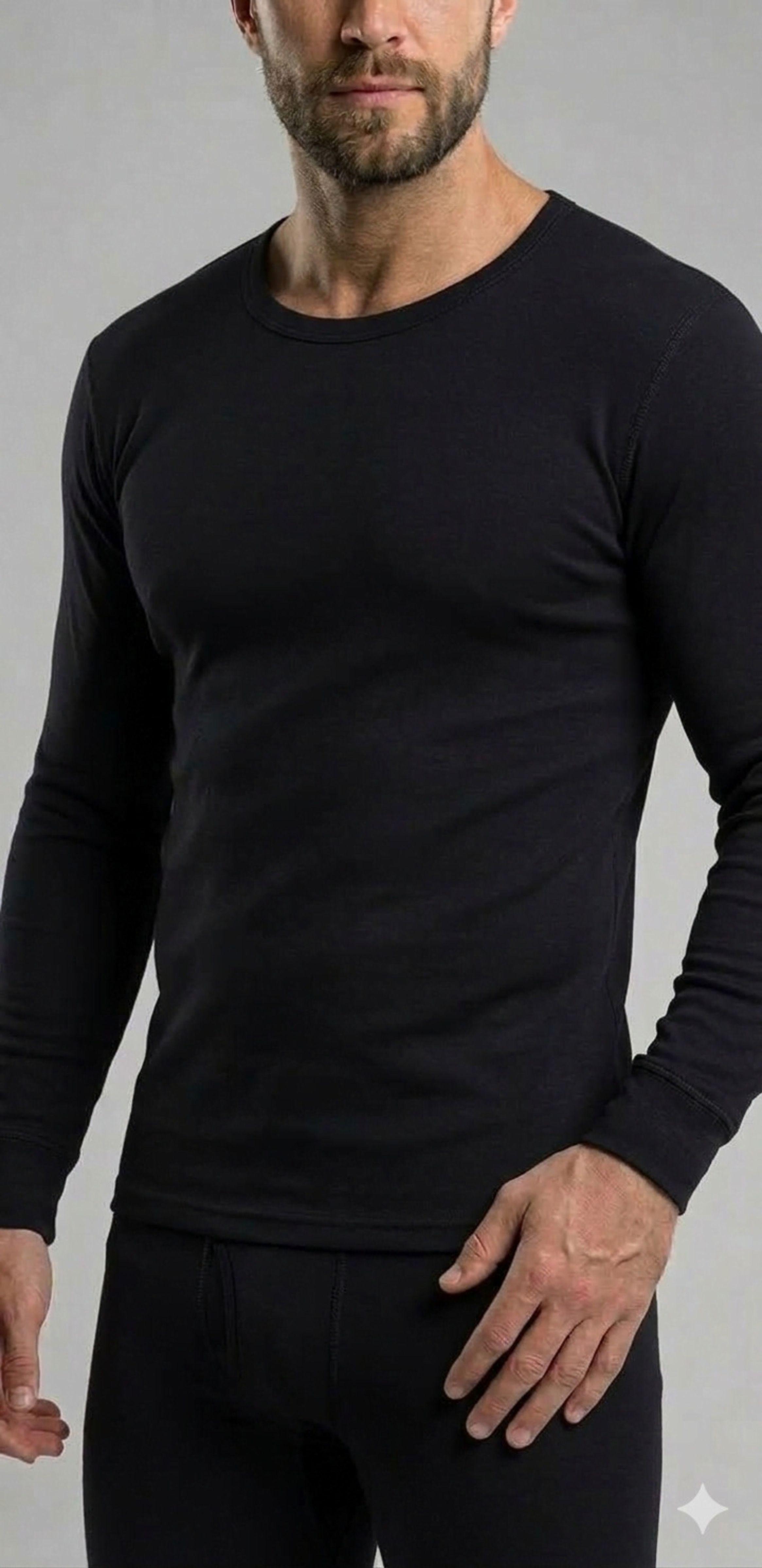 X3 POLERA DE ALGODON - PRIMERA CAPA CUELLO REDONDO  HOMBRE-3