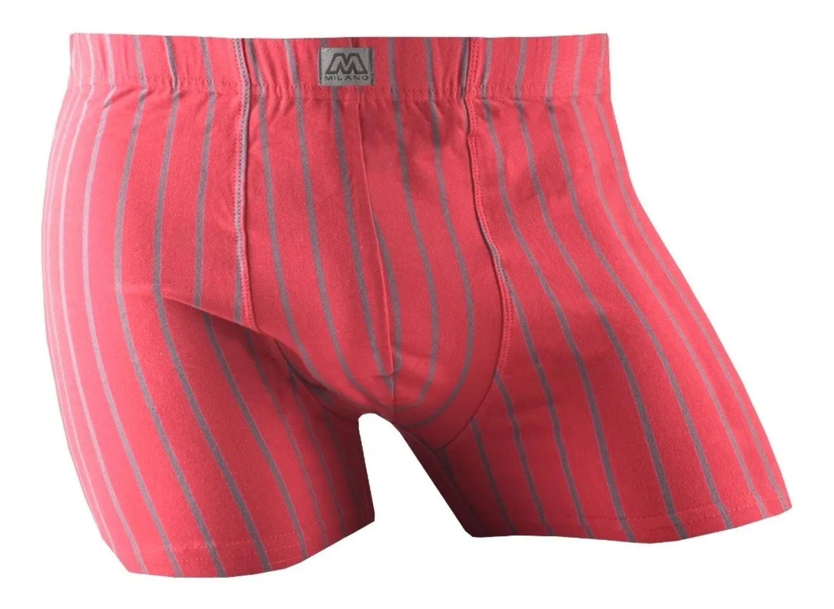 6 Bóxer Short De Algodón Para Hombre Diseño Rayas -3