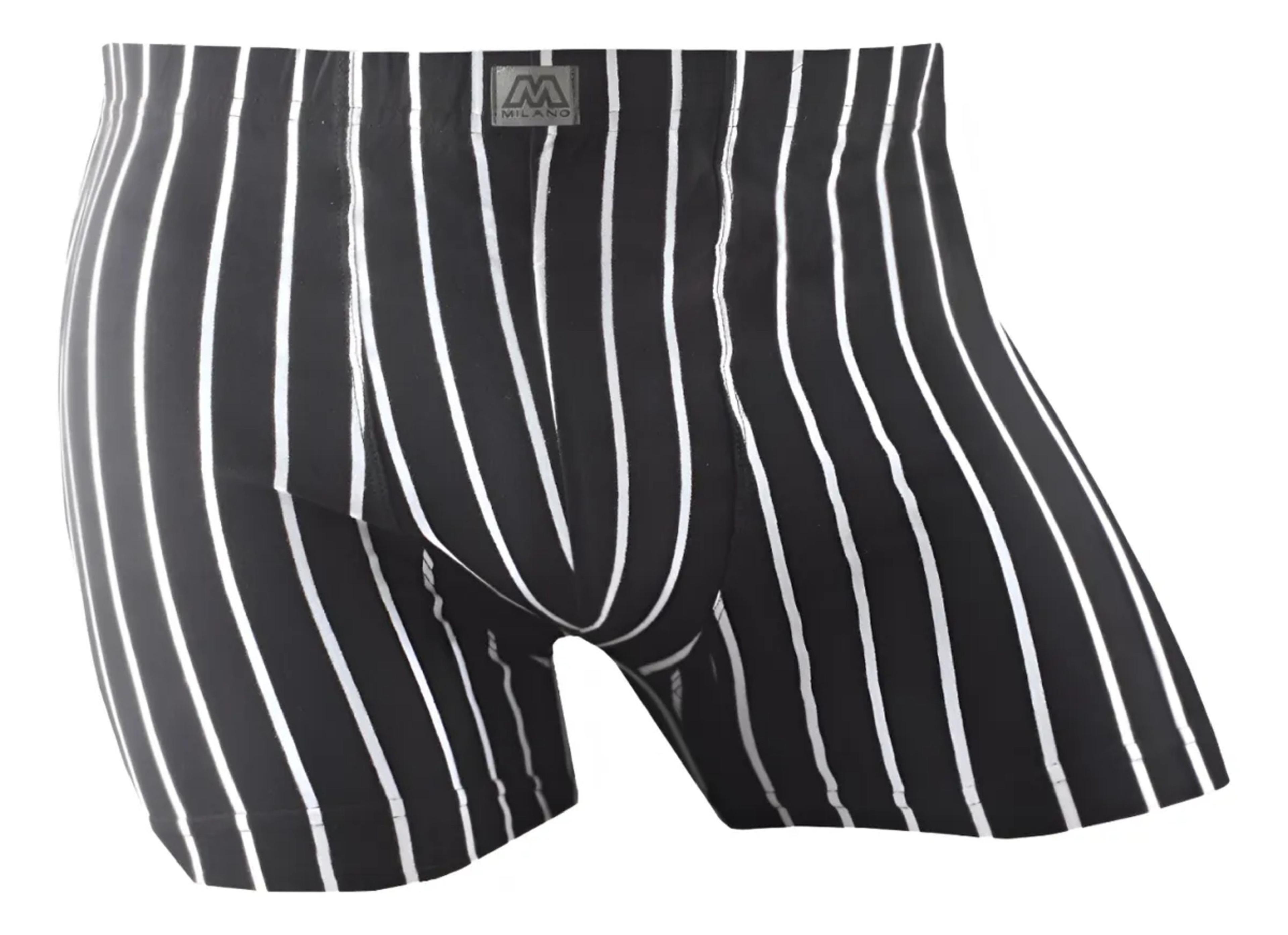 6 Bóxer Short De Algodón Para Hombre Diseño Rayas -3