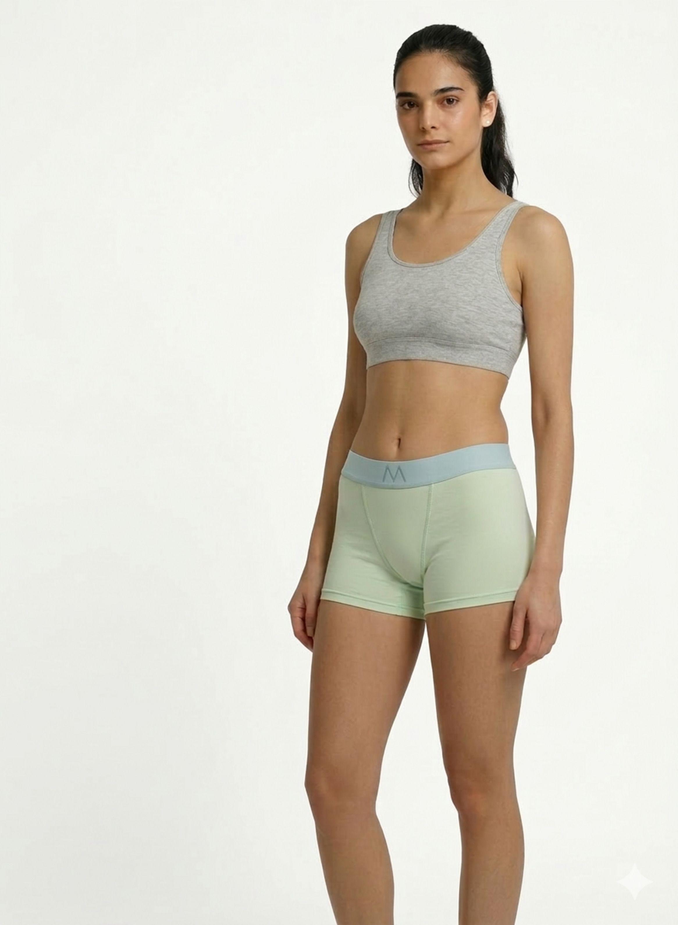 Boxer Corto - Pantaletas Para Mujer De Algodón Con Pretina-0