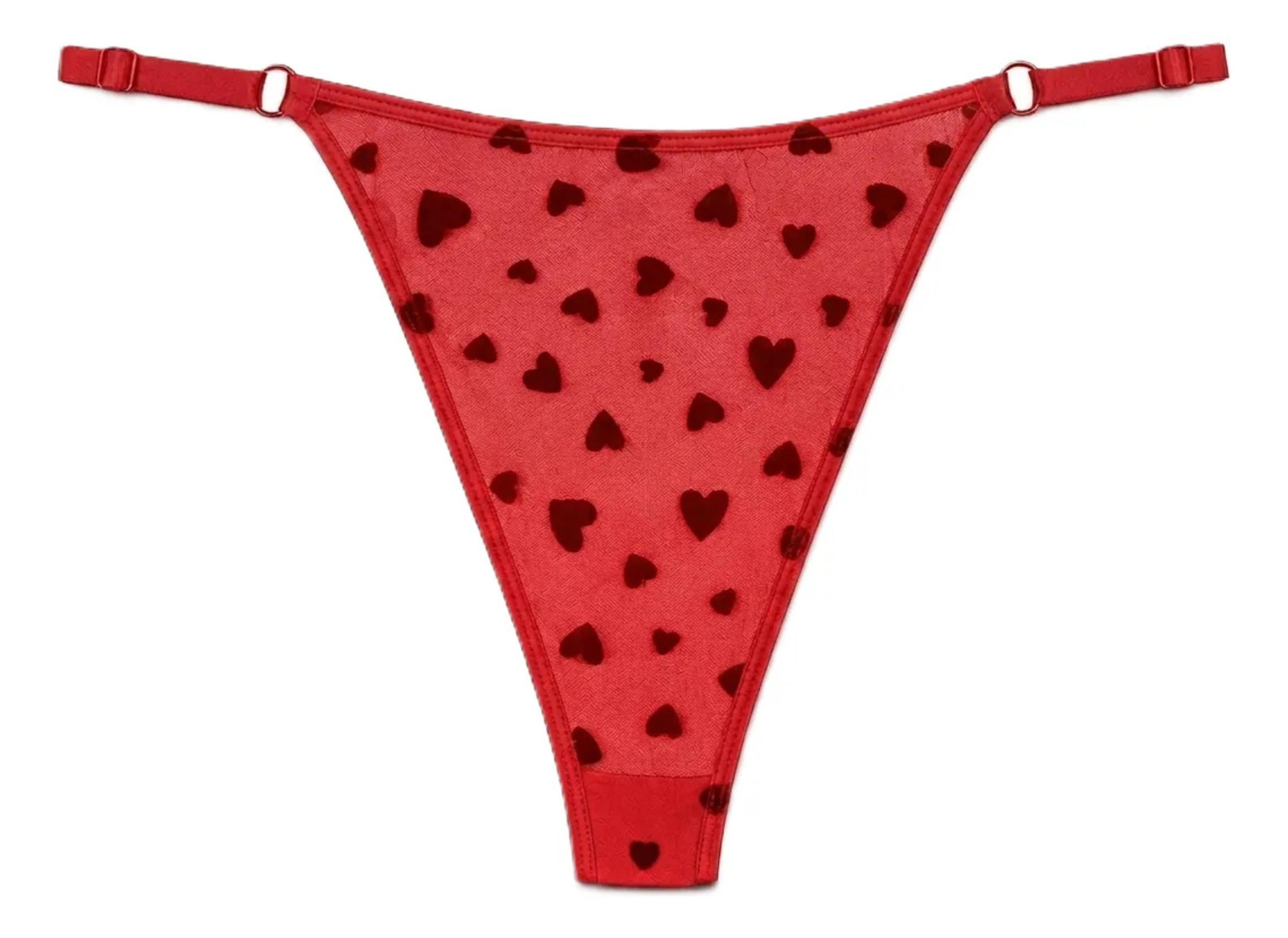 Colales Tangas Con Diseño De Corazón Para Mujer - Pack De 4-4