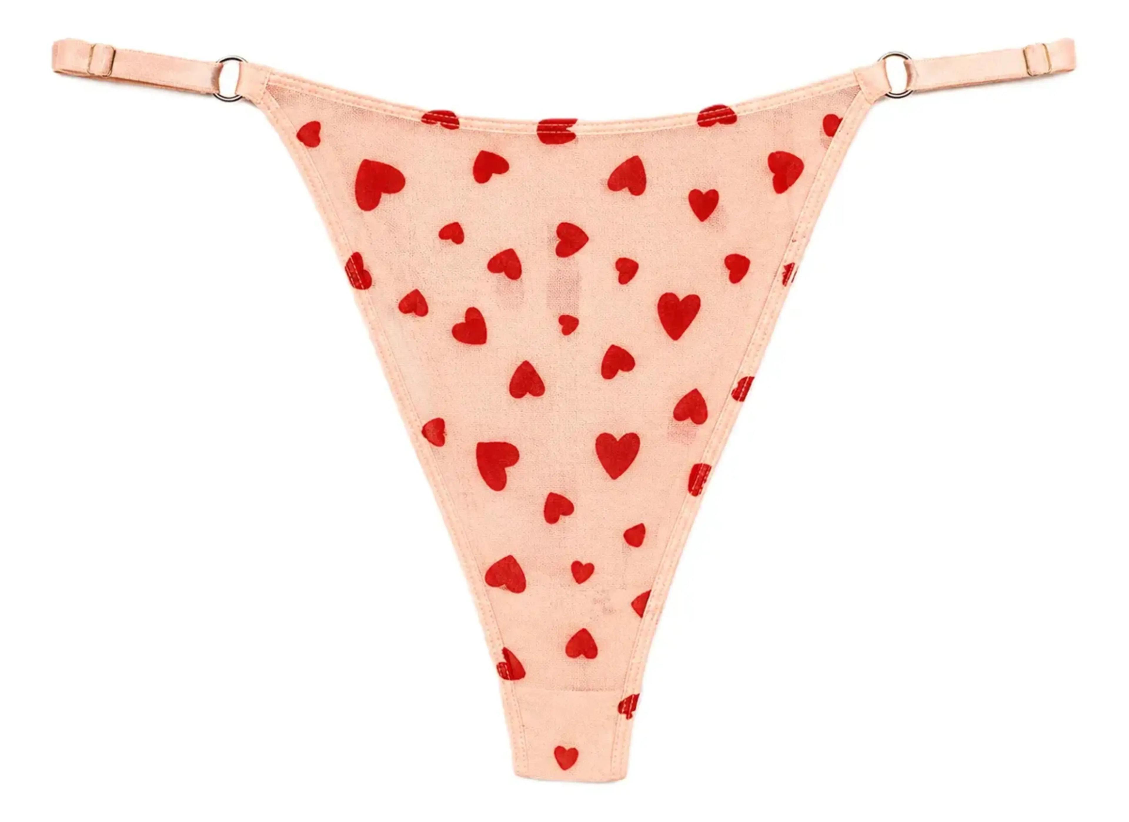 Colales Tangas Con Diseño De Corazón Para Mujer - Pack De 4-5