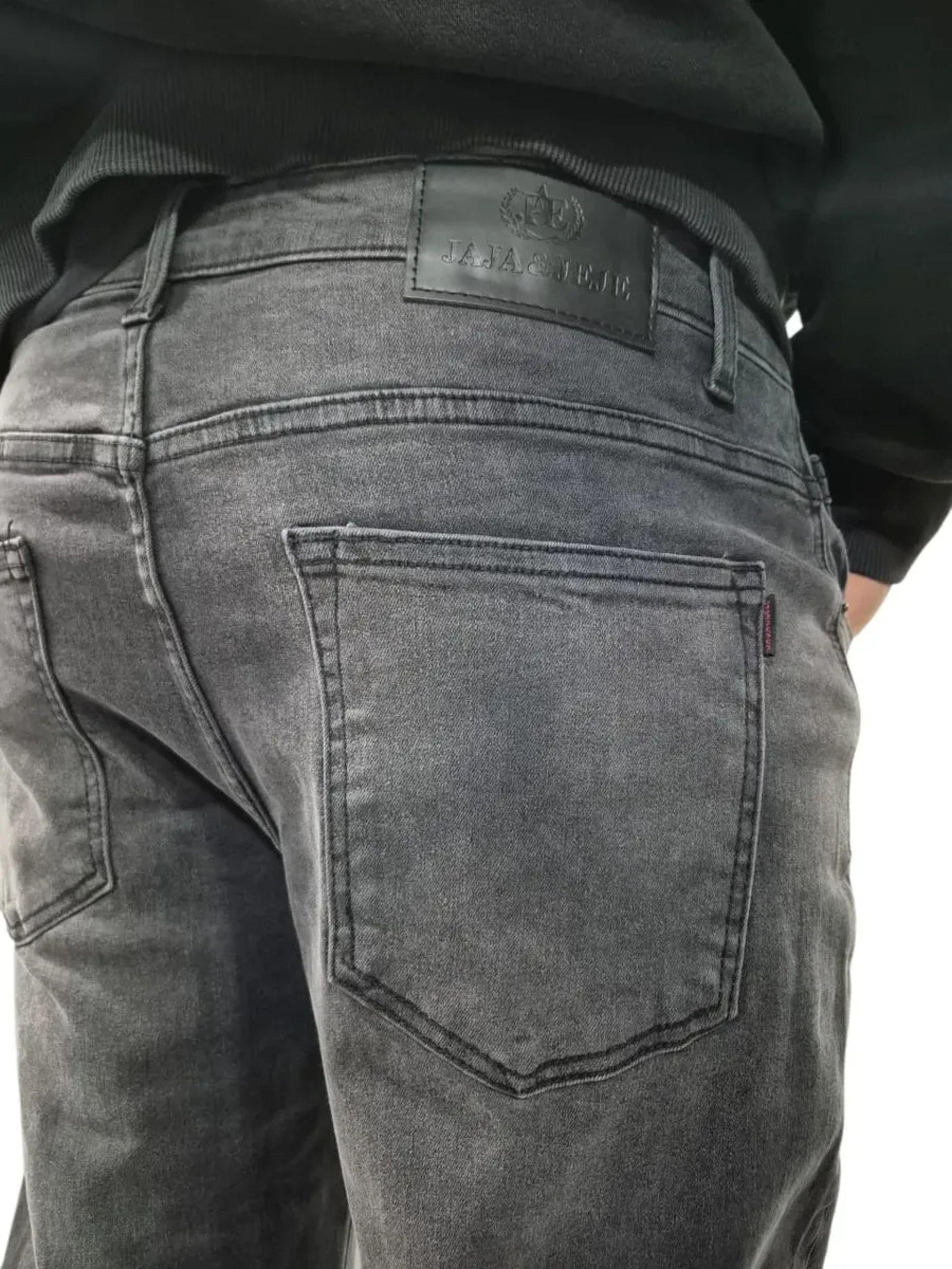 Jeans Recto Elasticado De Algodón - Pantalón Para Hombre-4