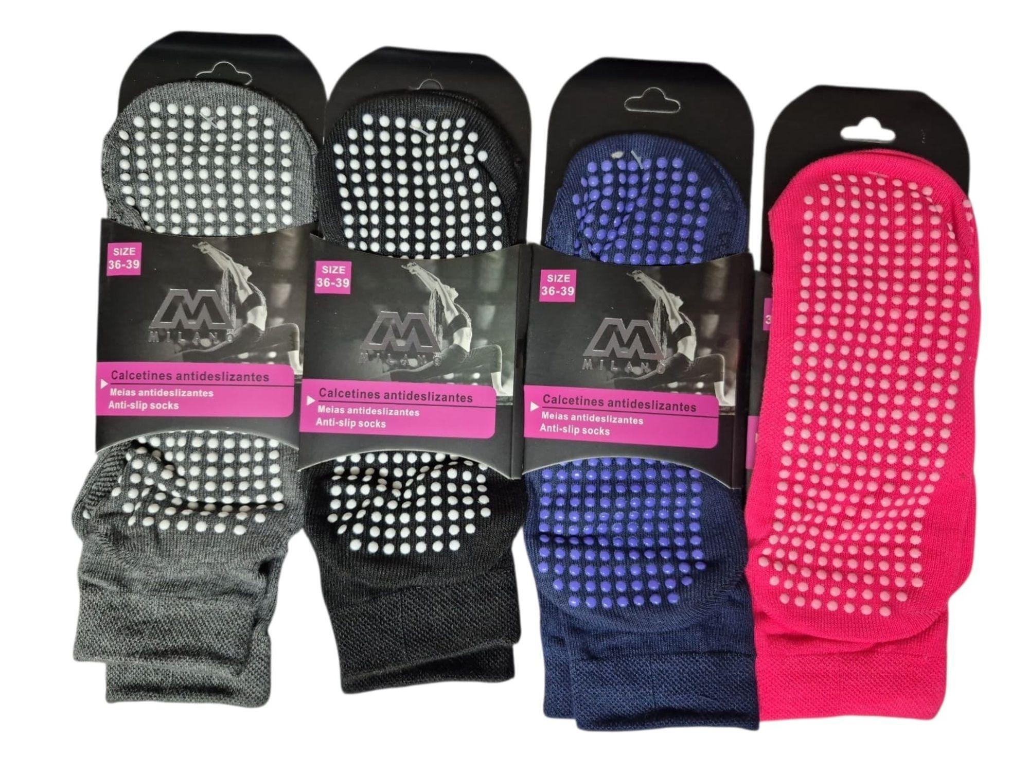 X3 Calcetas Mujer - Tobilleras Antideslizantes - Yoga Danza-1