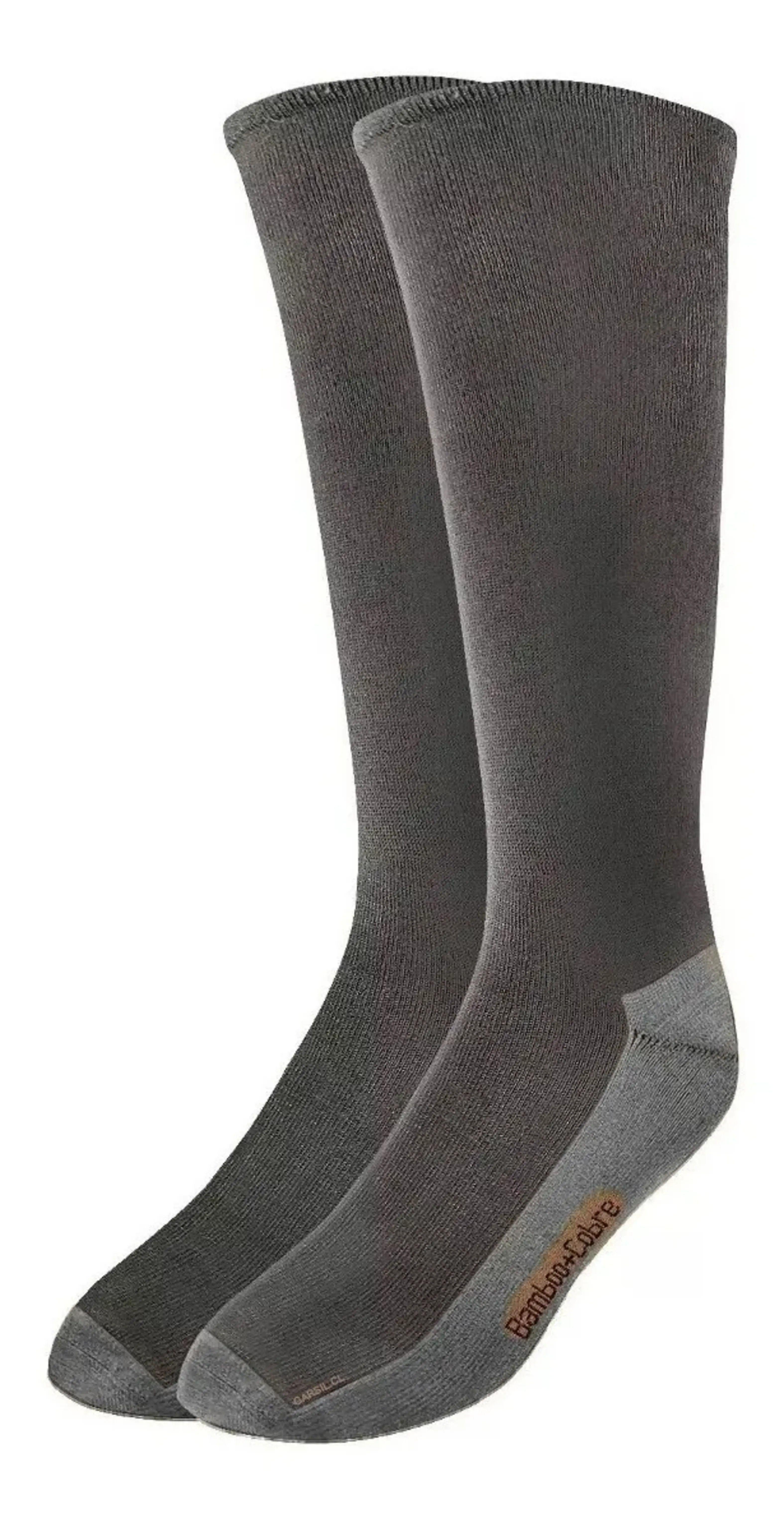 x3 Calcetines Para Hombre Diabético Cobre + Bambu-3