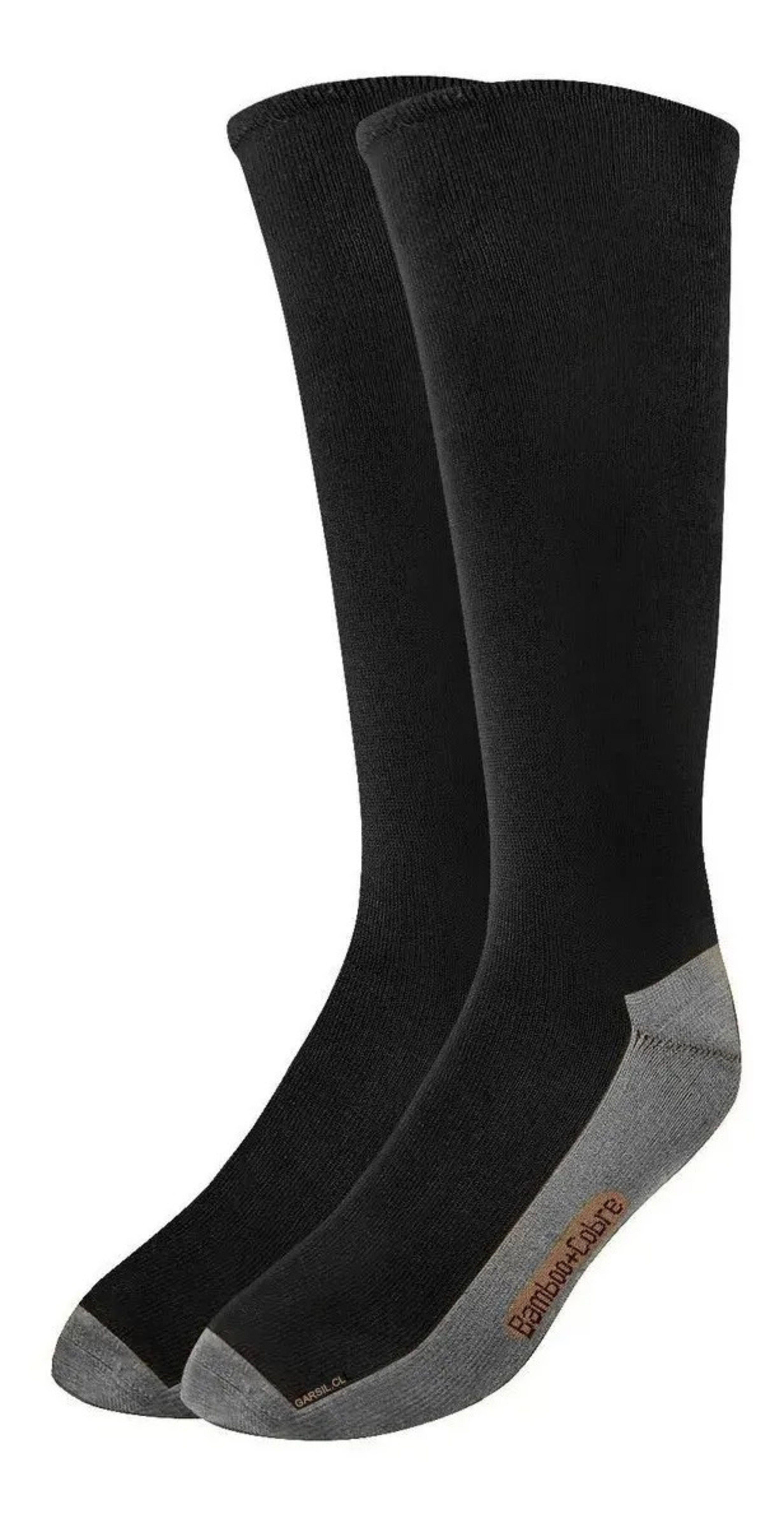 x3 Calcetines Para Hombre Diabético Cobre + Bambu-2