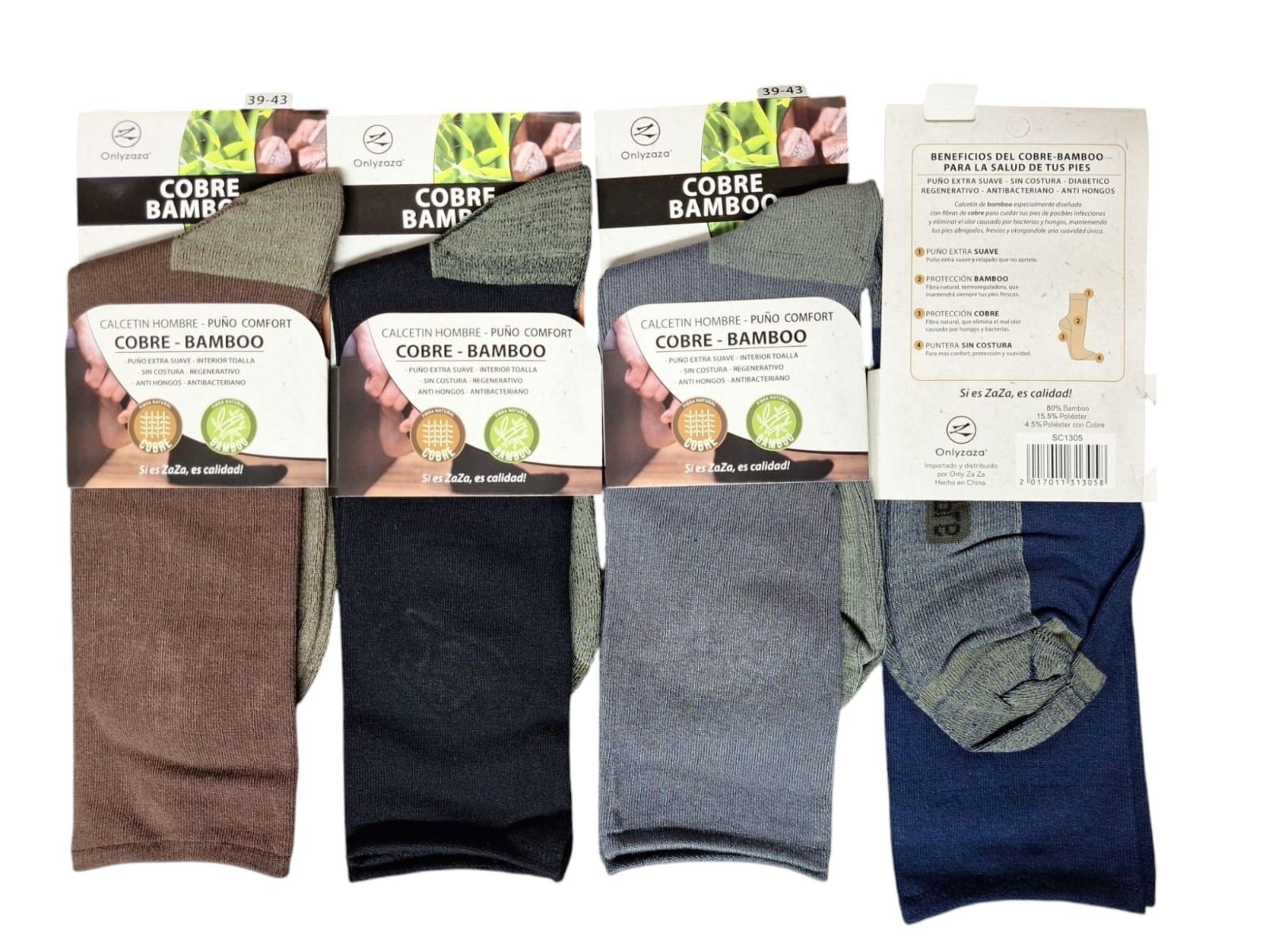 Calcetines Fibra De Bambú Y Cobre Sin Costuras - Diabetes-1