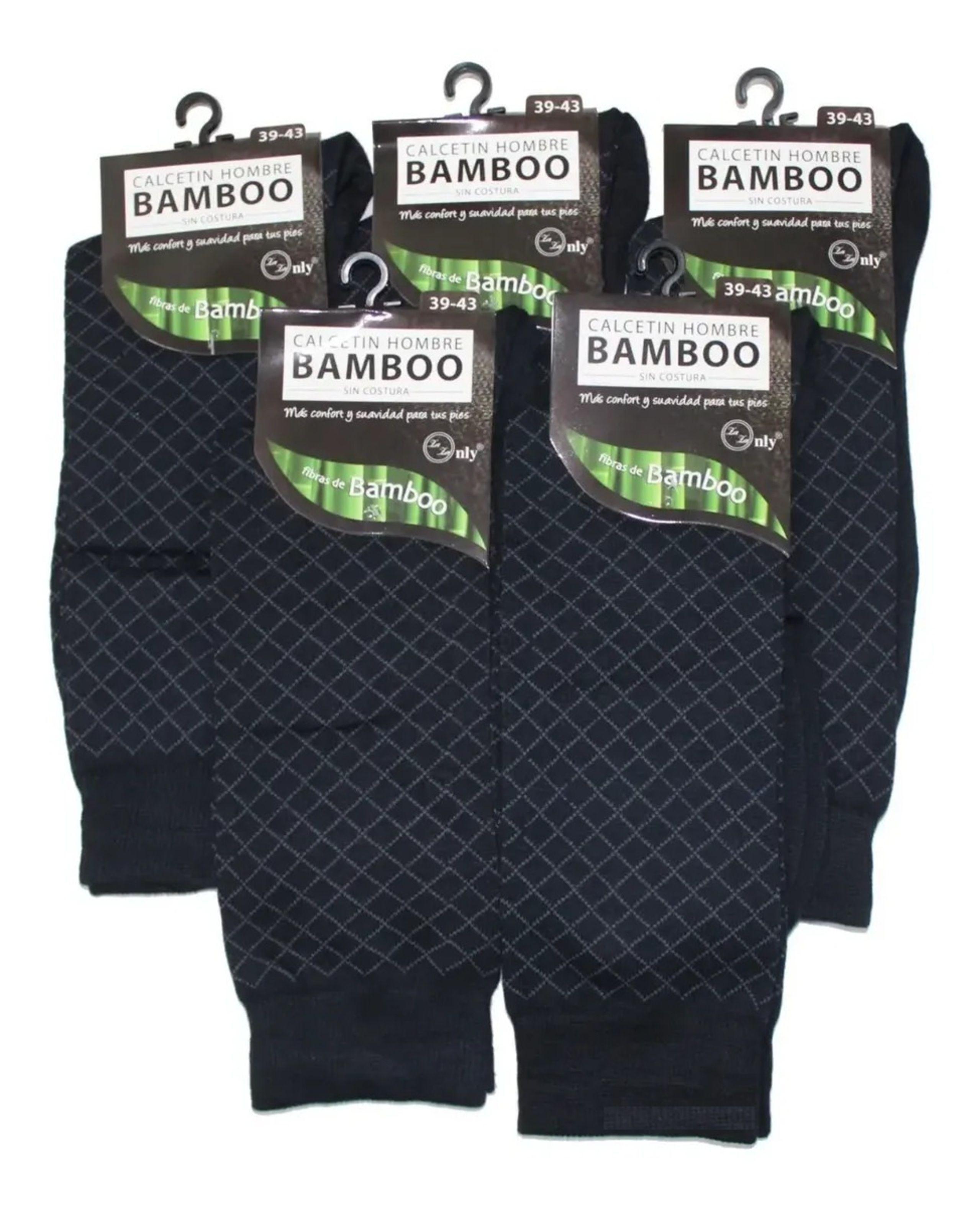 Calcetín Con Fibra De Bambú Para Hombre Ejecutivo - Sin Costuras - Sixpack-2