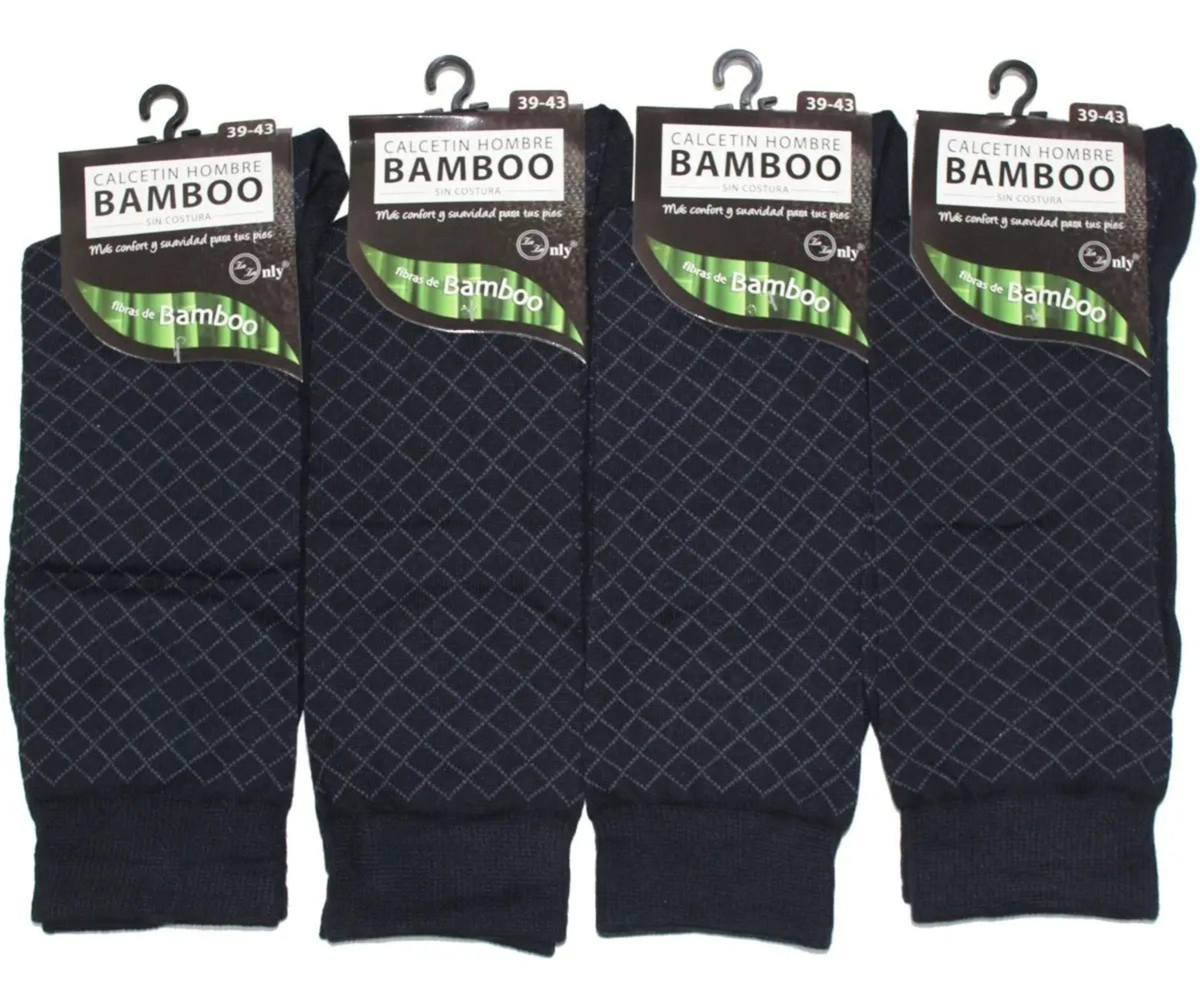 Calcetín Con Fibra De Bambú Para Hombre Ejecutivo - Sin Costuras - Sixpack-3