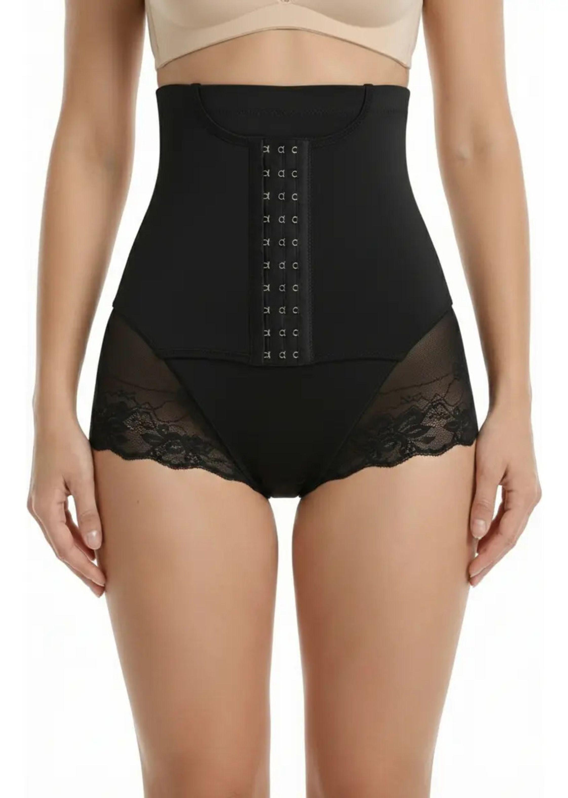 Faja Con Encaje Control Abdomen Calzon Reductor Mujer-0