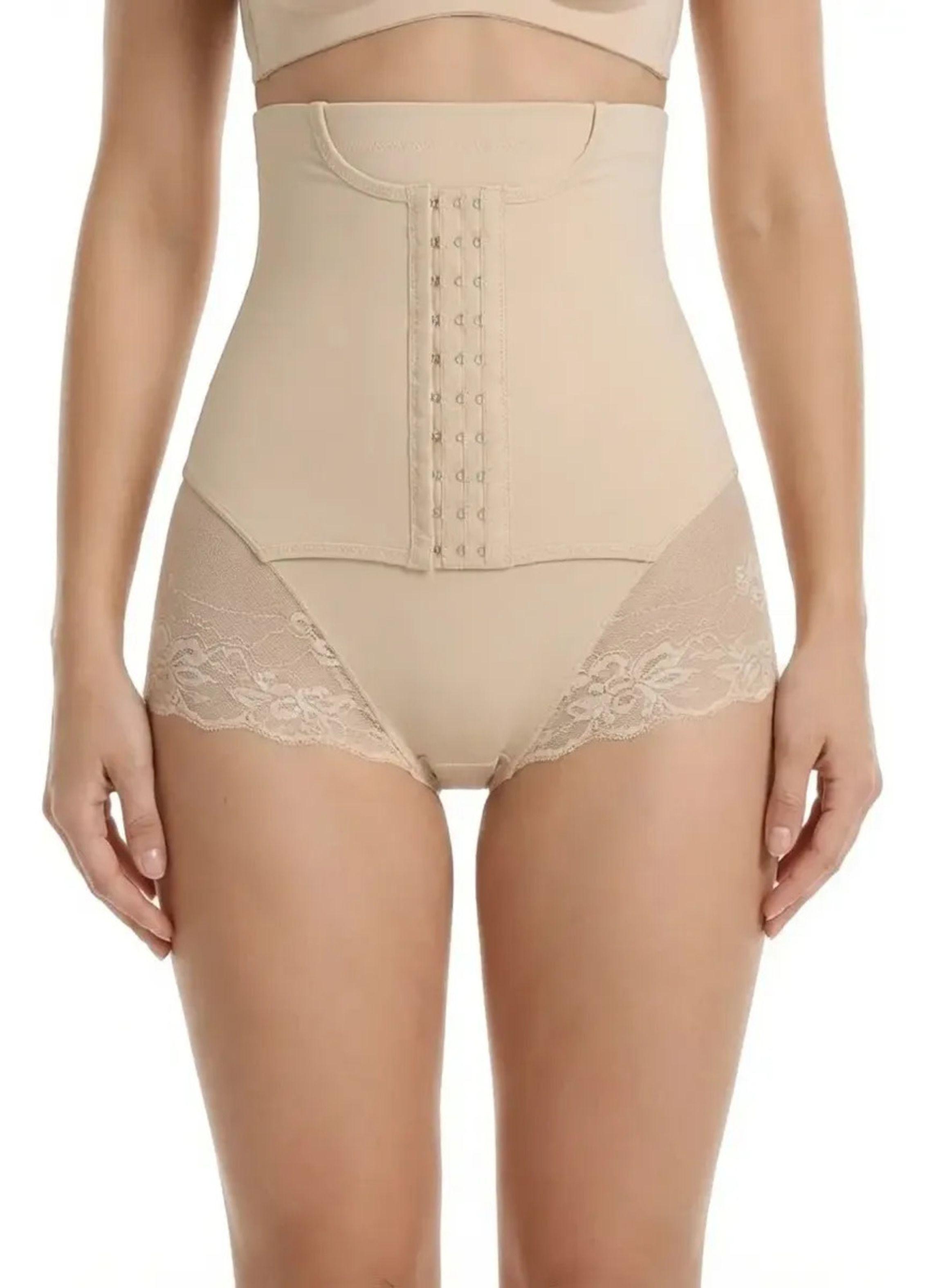 Faja Con Encaje Control Abdomen Calzon Reductor Mujer-0