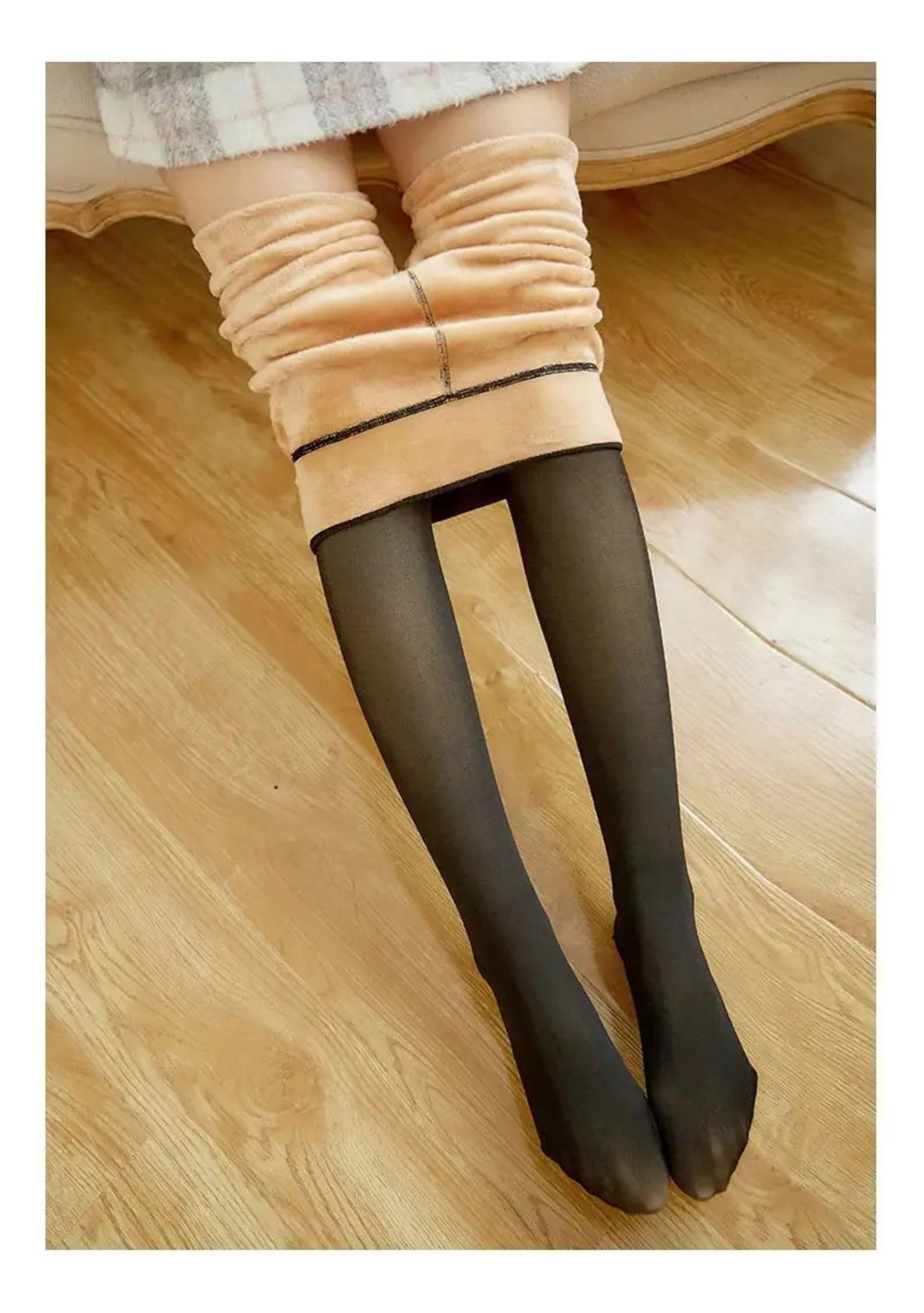 Panty Con Forro De Polar Efecto Piel - Panty Mujer Gruesa-2