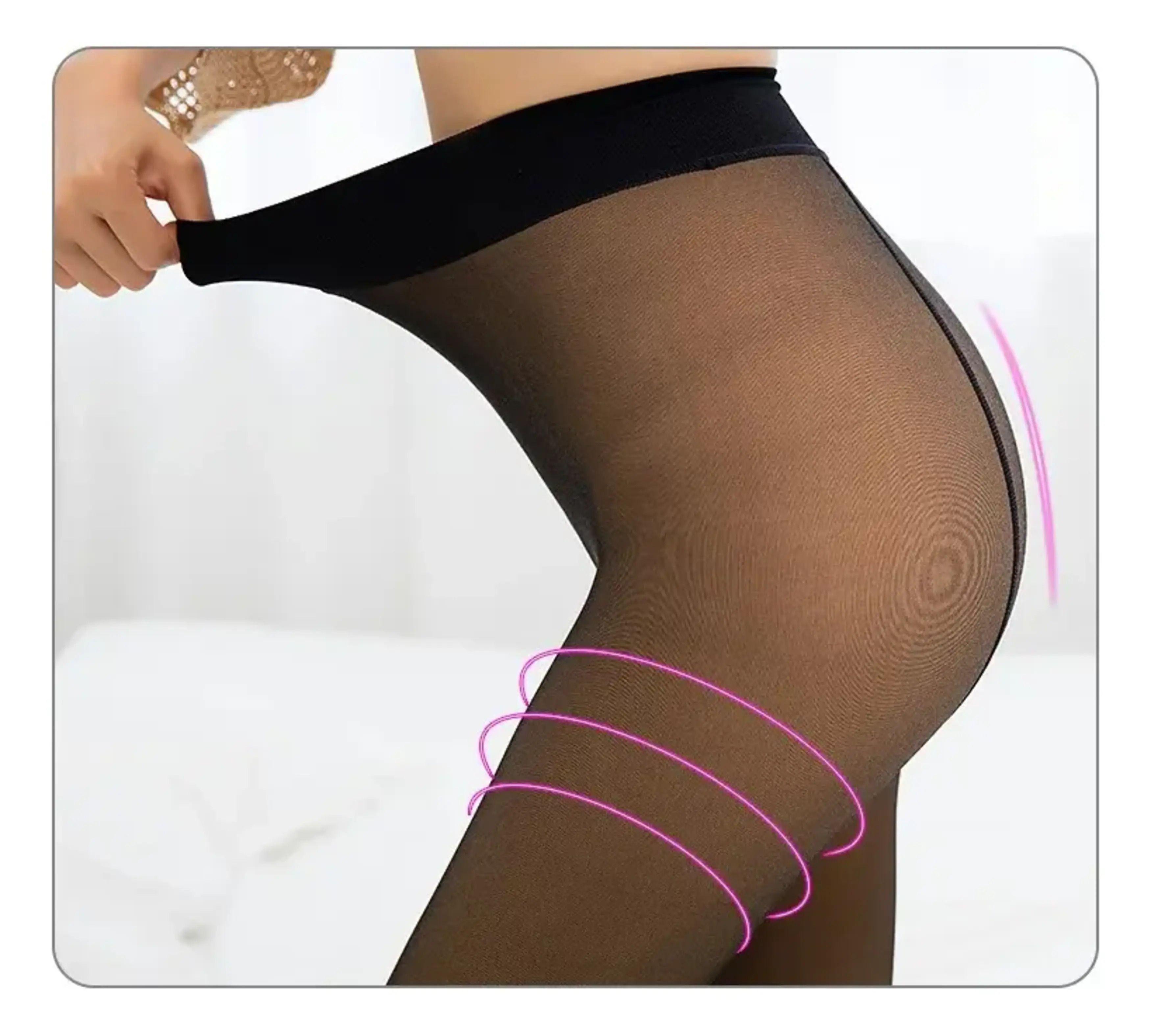 Panty Con Forro De Polar Efecto Piel - Panty Mujer Gruesa-3