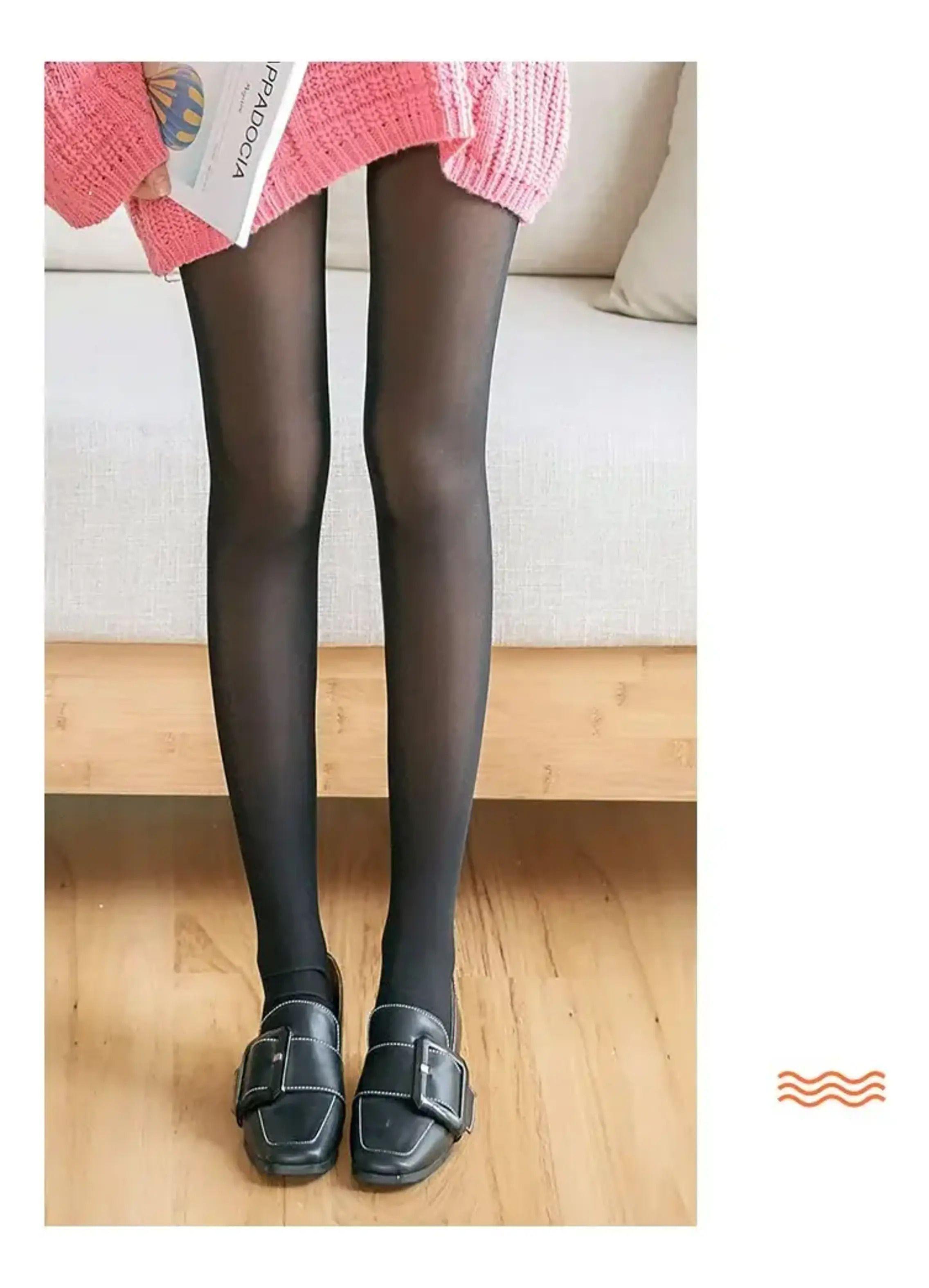 Panty Con Forro De Polar Efecto Piel - Panty Mujer Gruesa-6
