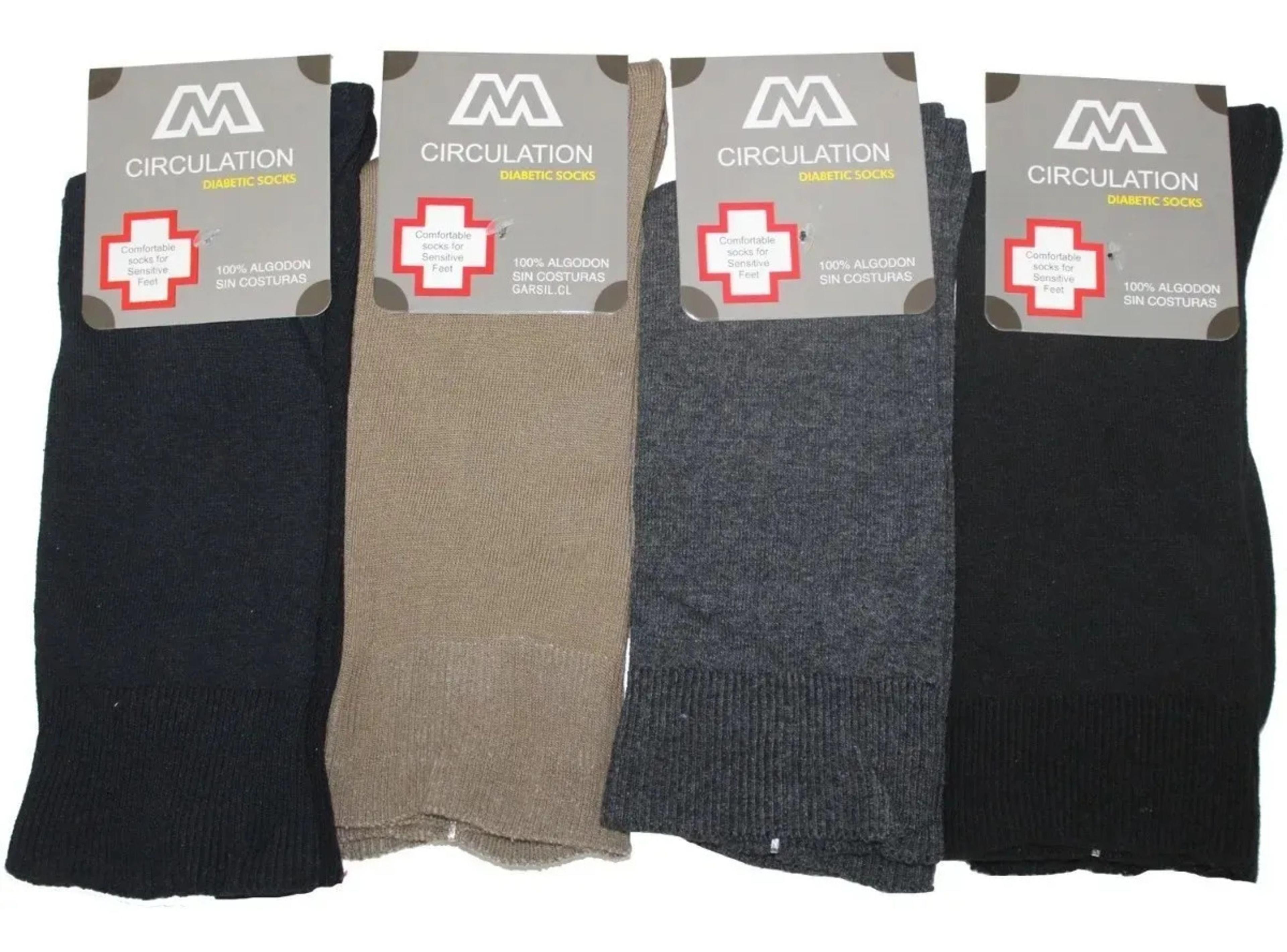 x6 Calcetines De Algodón Sin Costura - Diabético-4