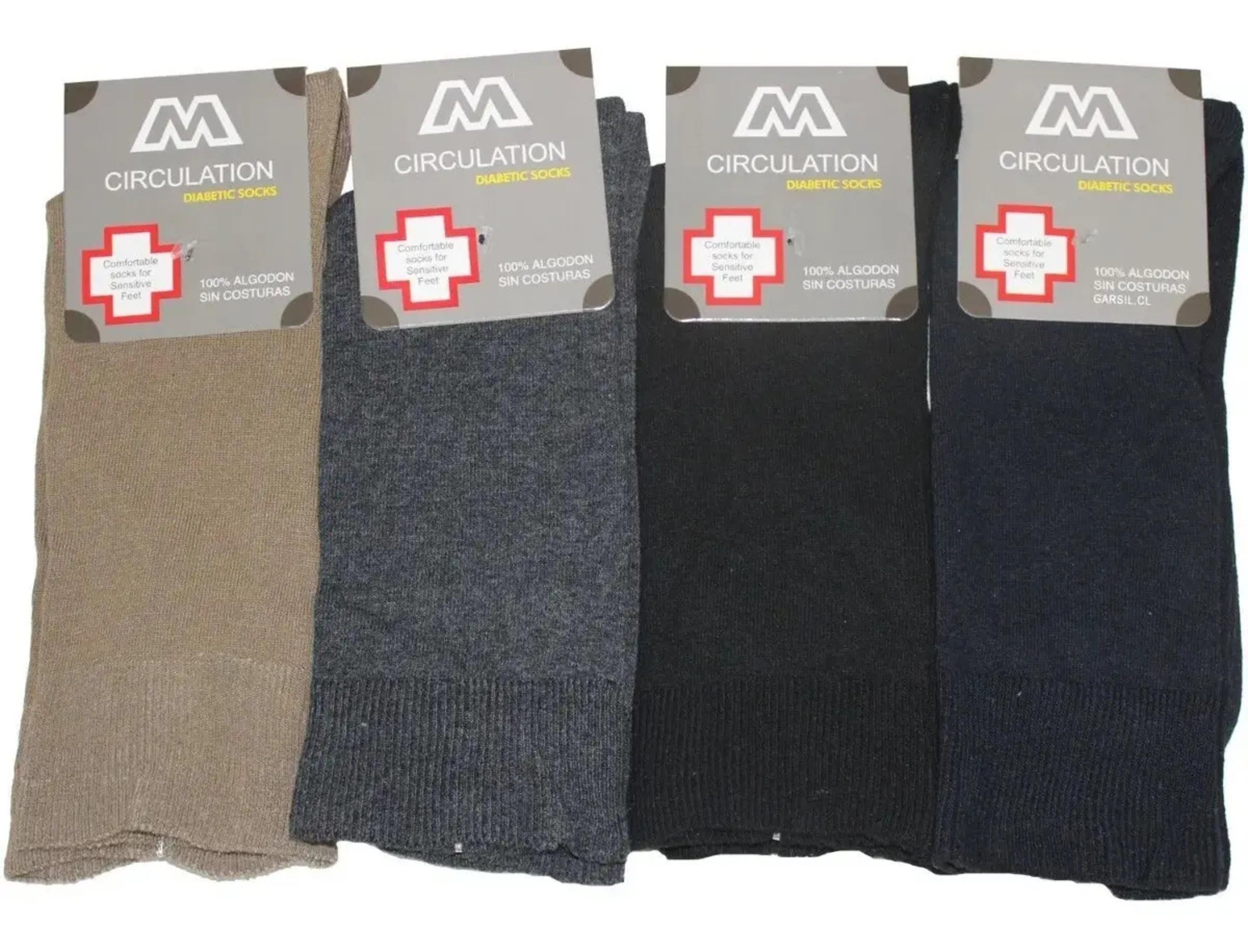 x6 Calcetines De Algodón Sin Costura - Diabético-5