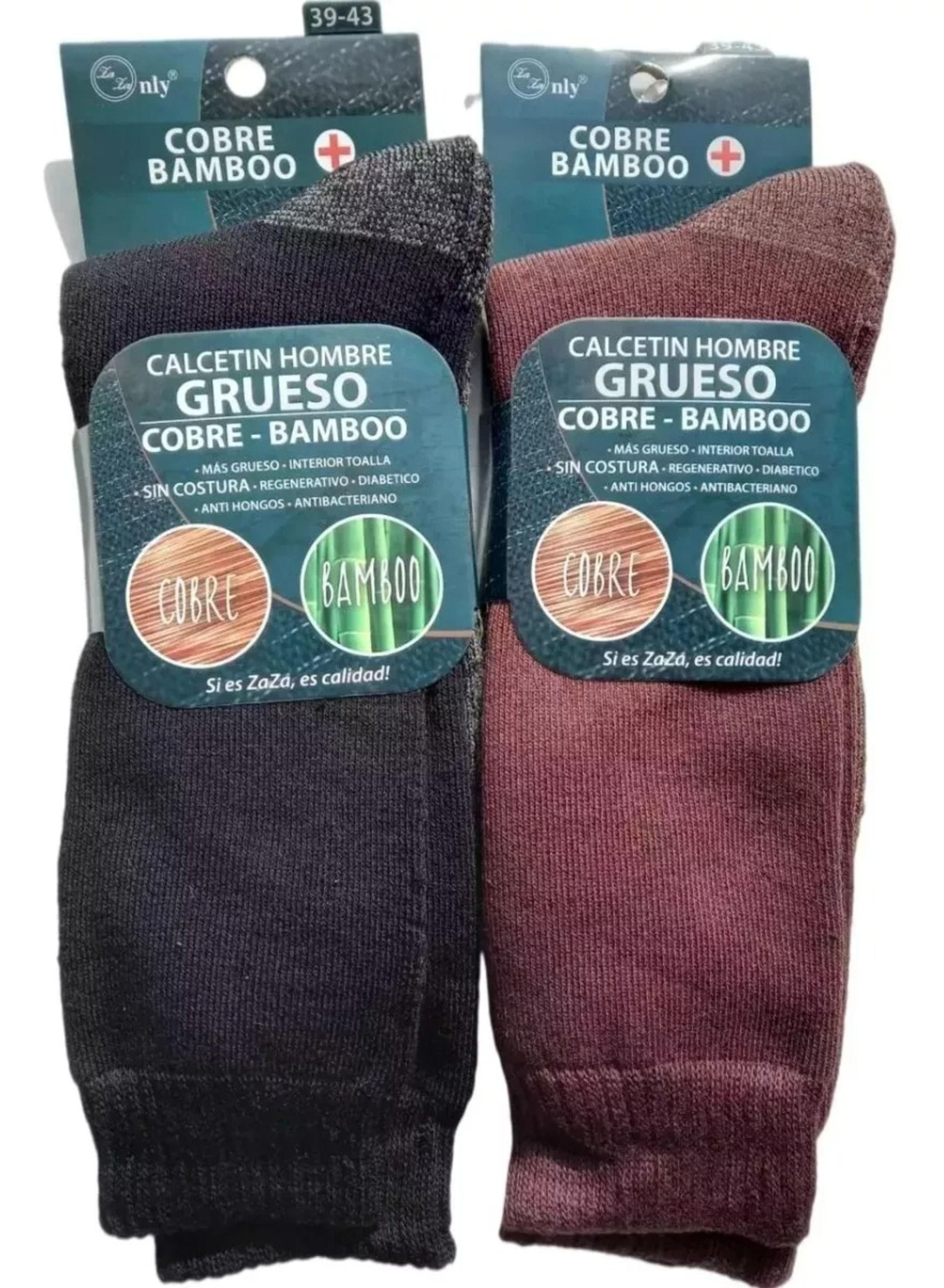 Calcetín Grueso Para Hombre Con Fibra De Cobre + Bambú - Sin Costuras - SIXPACK-1