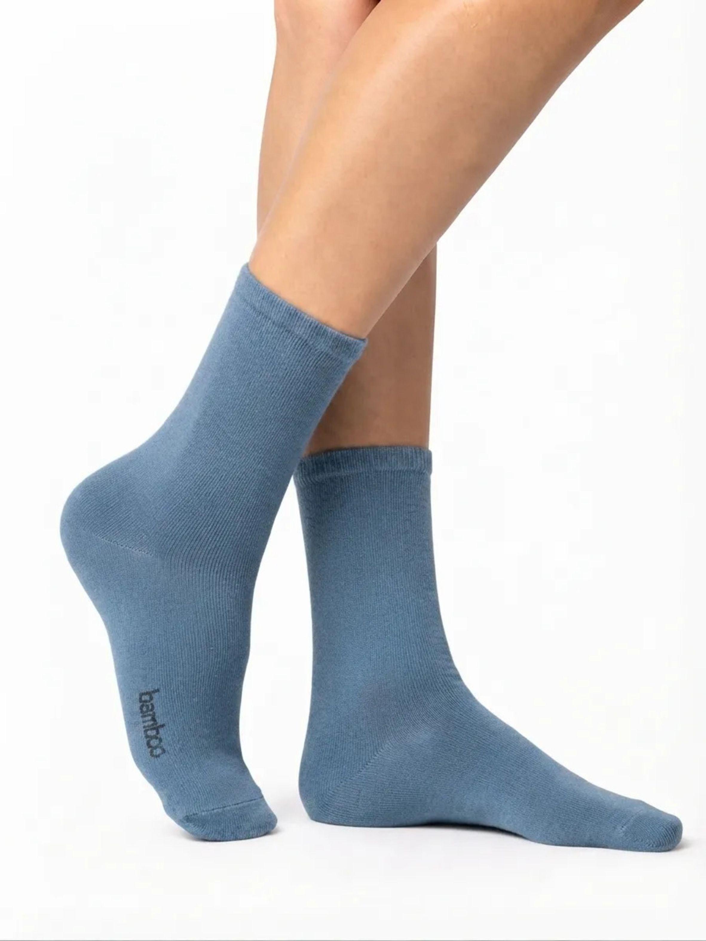 x6 Calcetines Con Fibra de Bambú Corto Tipo Americano Mujer-2