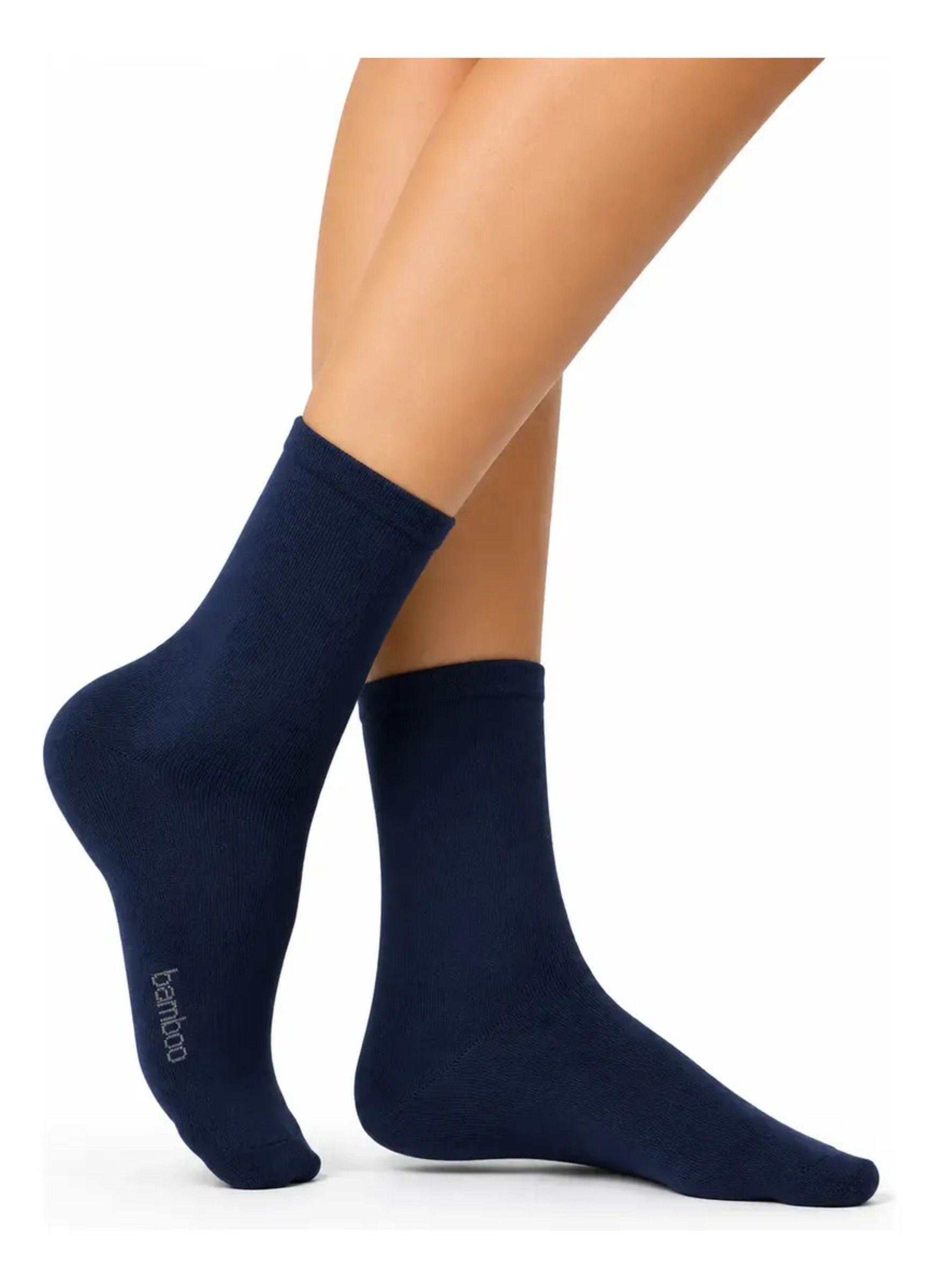 x6 Calcetines Con Fibra de Bambú Corto Tipo Americano Mujer-5