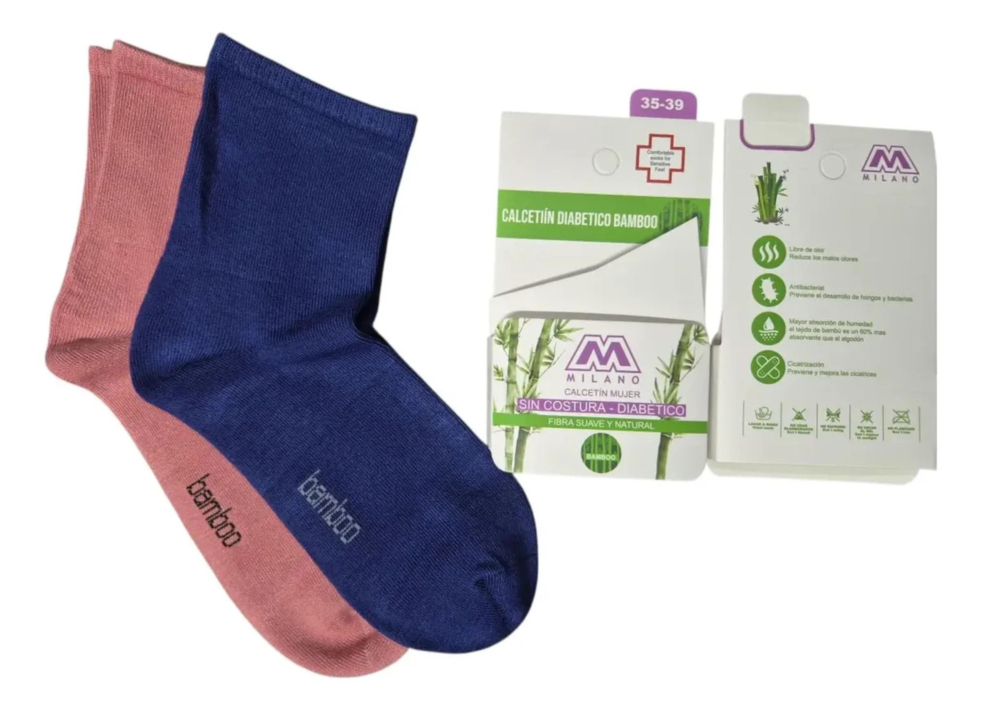 x6 Calcetines Con Fibra de Bambú Corto Tipo Americano Mujer-7
