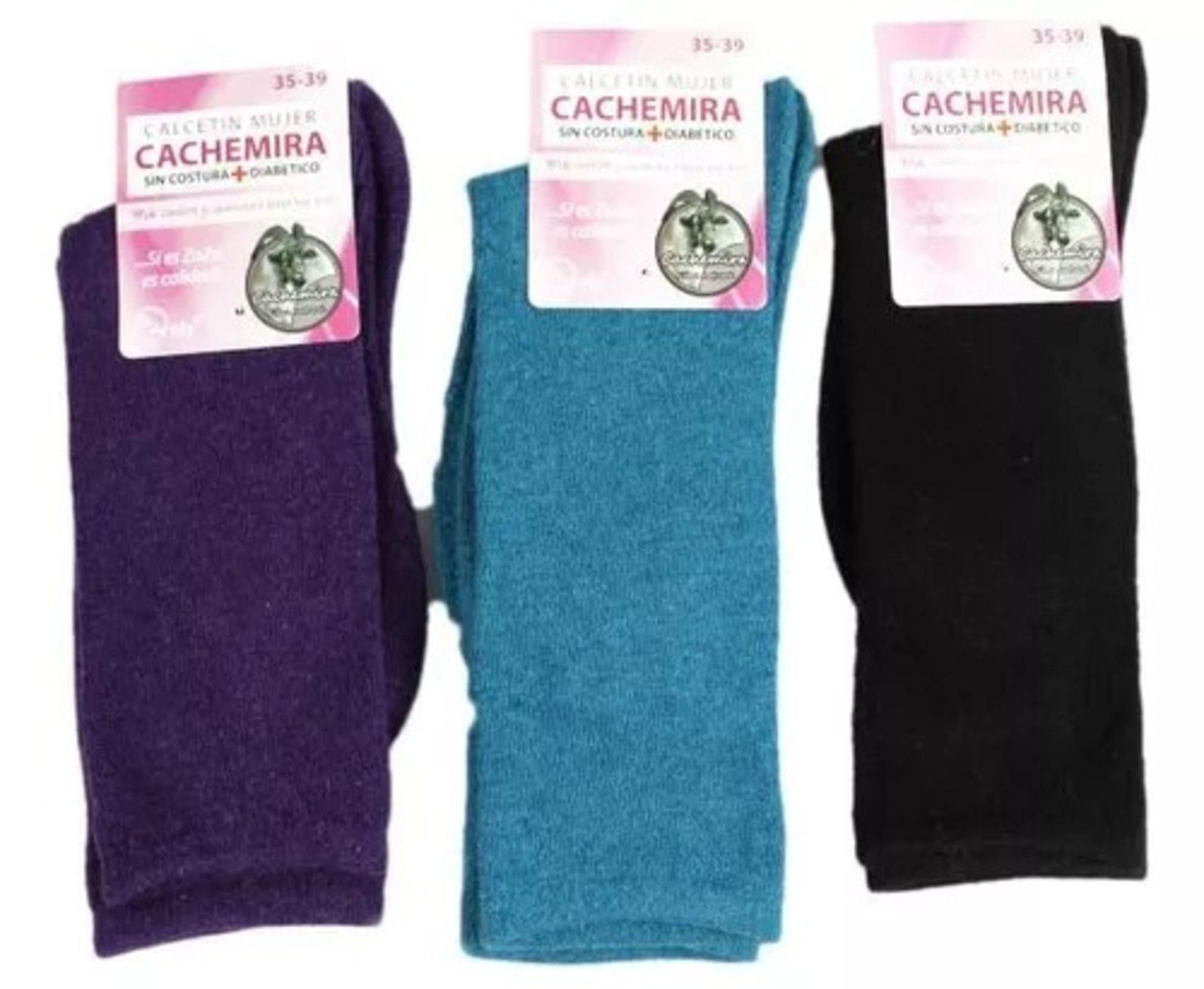 Calcetines Para Mujer De Fibra Cachemira - Diabético - Sin Costuras - Sixpack-2
