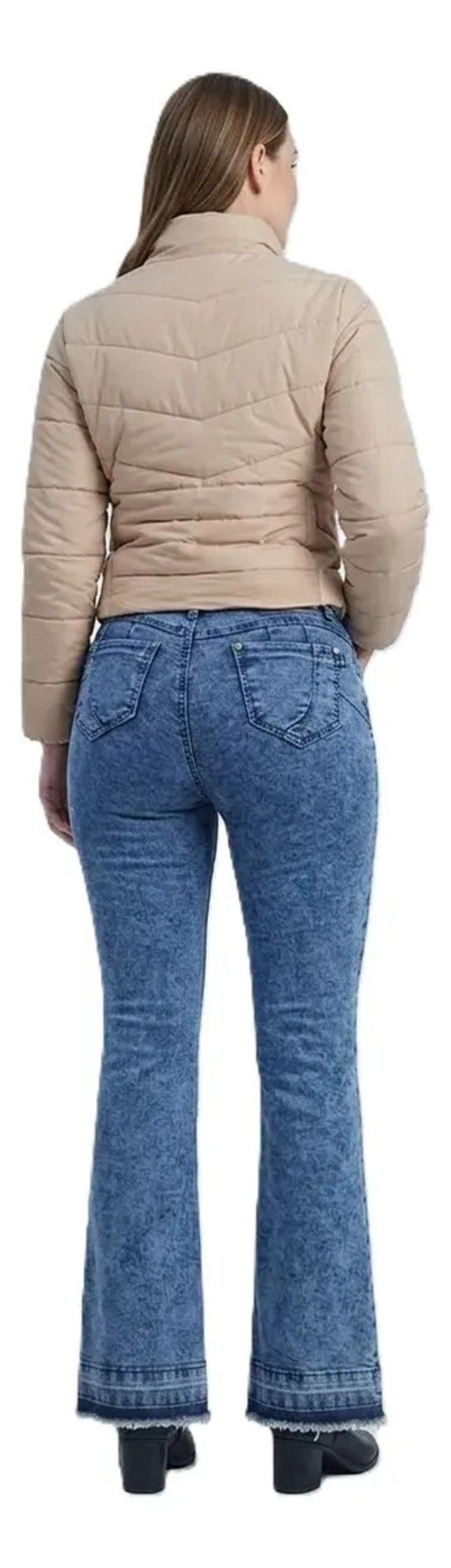 Jeans Flare De Algodón Elasticado - Para Mujer -1