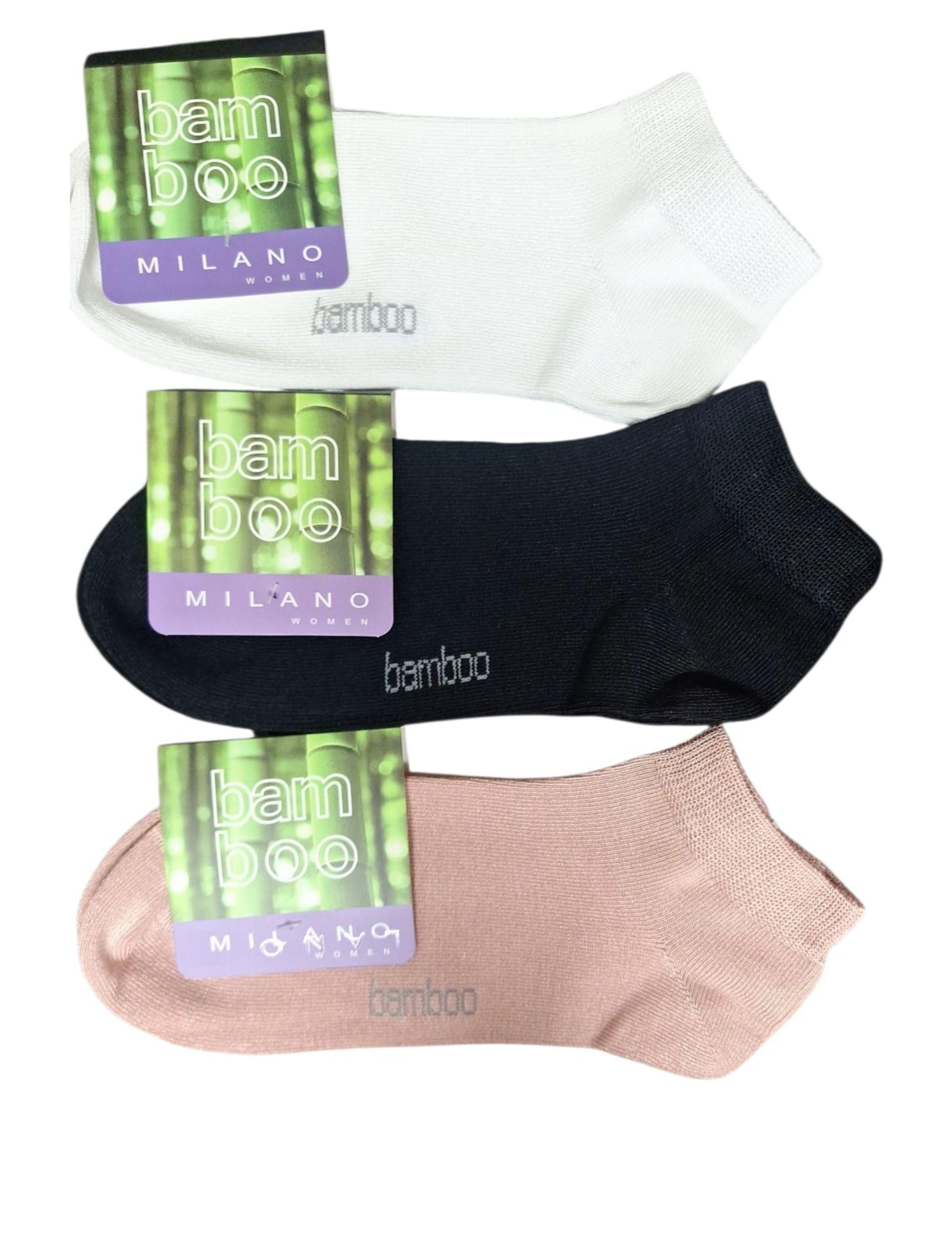 X6 Calcetas Cortas - Tobilleras Soquete De Bambú Para Mujer-0