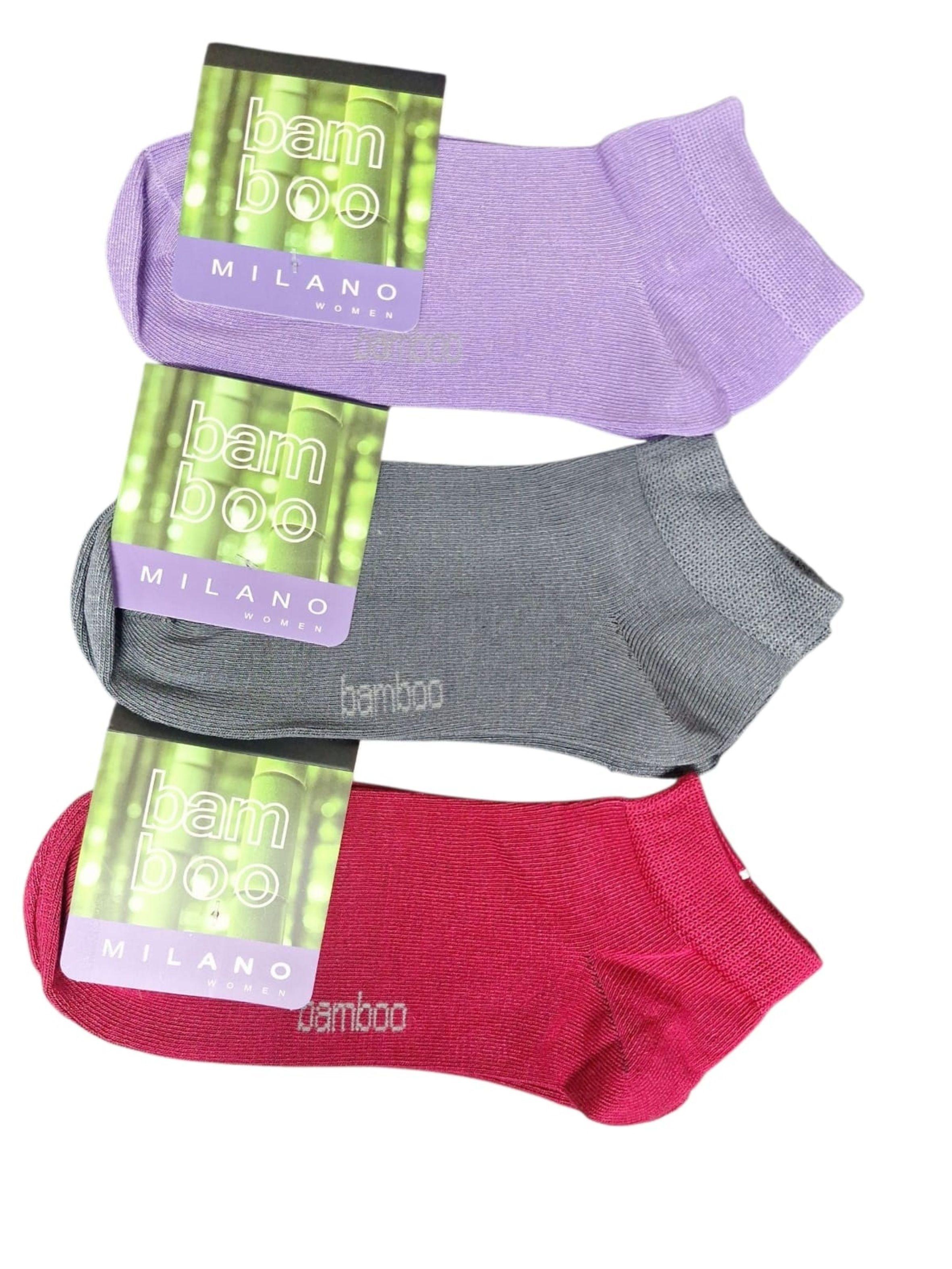 X6 Calcetas Cortas - Tobilleras Soquete De Bambú Para Mujer-2