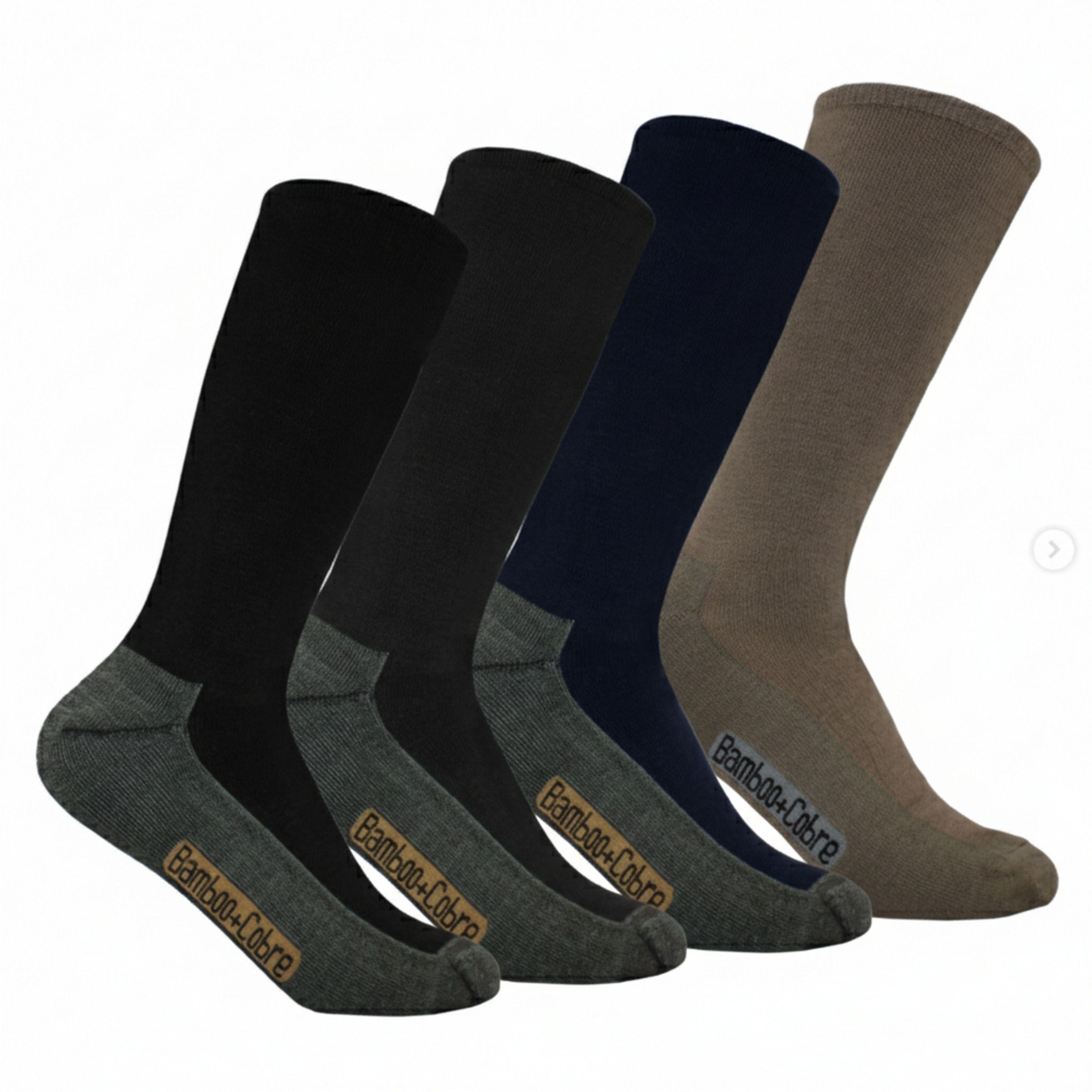 x6 Calcetines De Vestir Hombre Con Cobre Y Bambú - Sin Costuras-0