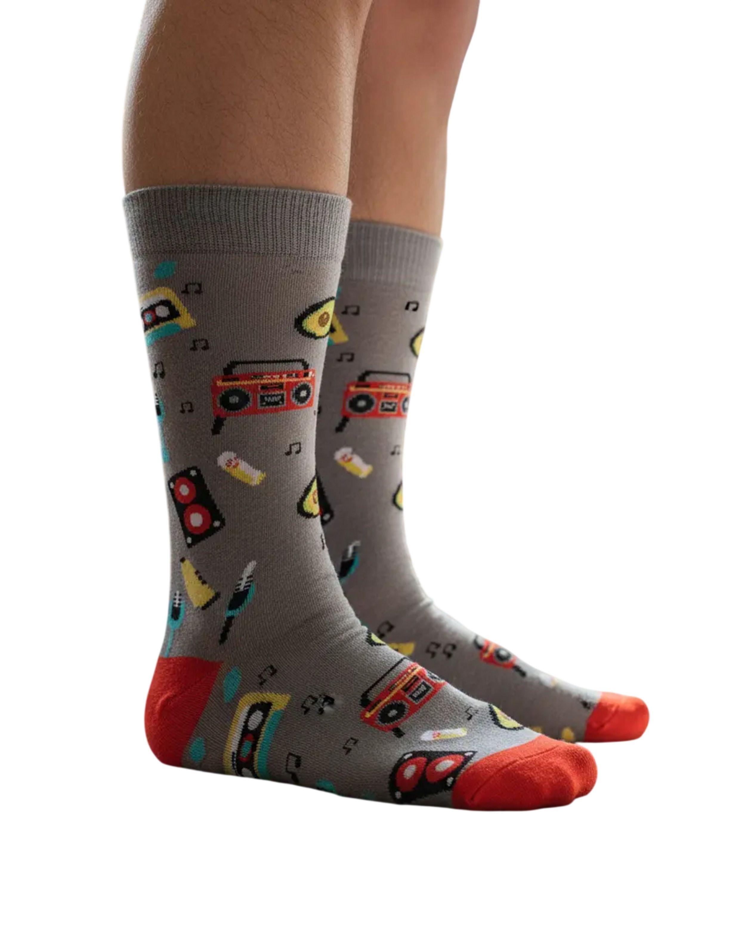 Calcetas De Algodón Con Diseños Surtidos - Unisex - Sixpack-3