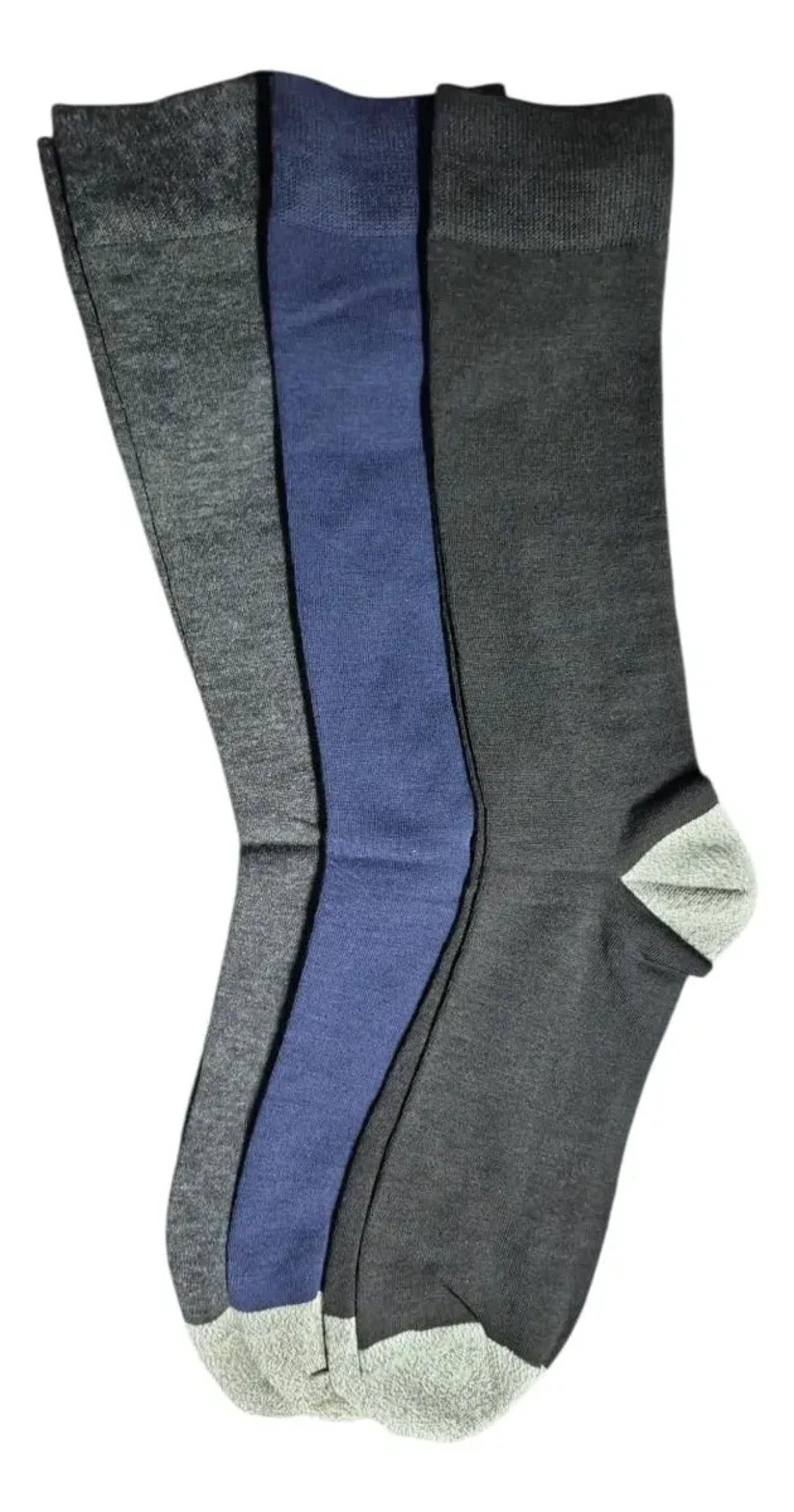 X6 Calcetines De Hombre Para Vestir De Algodon Con Fibra De Cobre-0