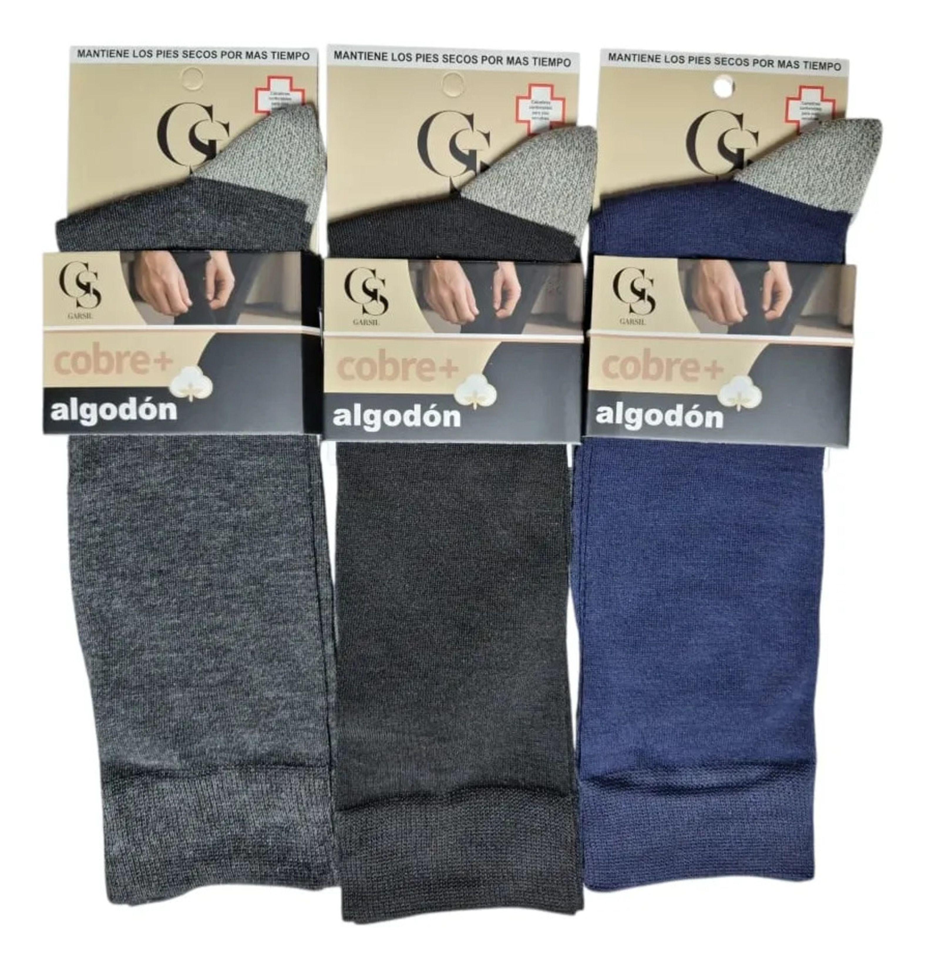 X6 Calcetines De Hombre Para Vestir De Algodon Con Fibra De Cobre-5