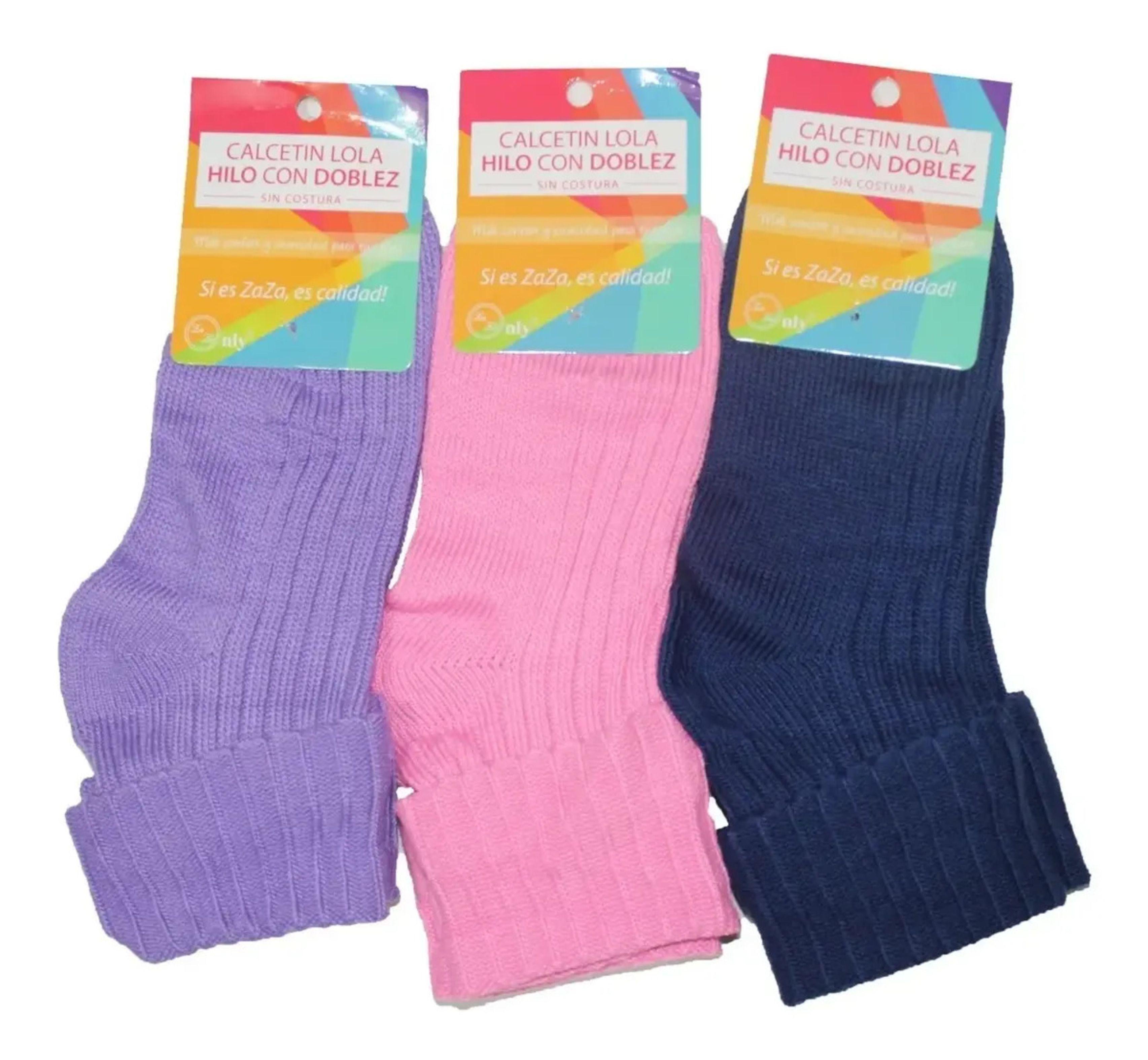 Calcetines De Mujer Sin Costuras De Hilo - Precio X 6-0