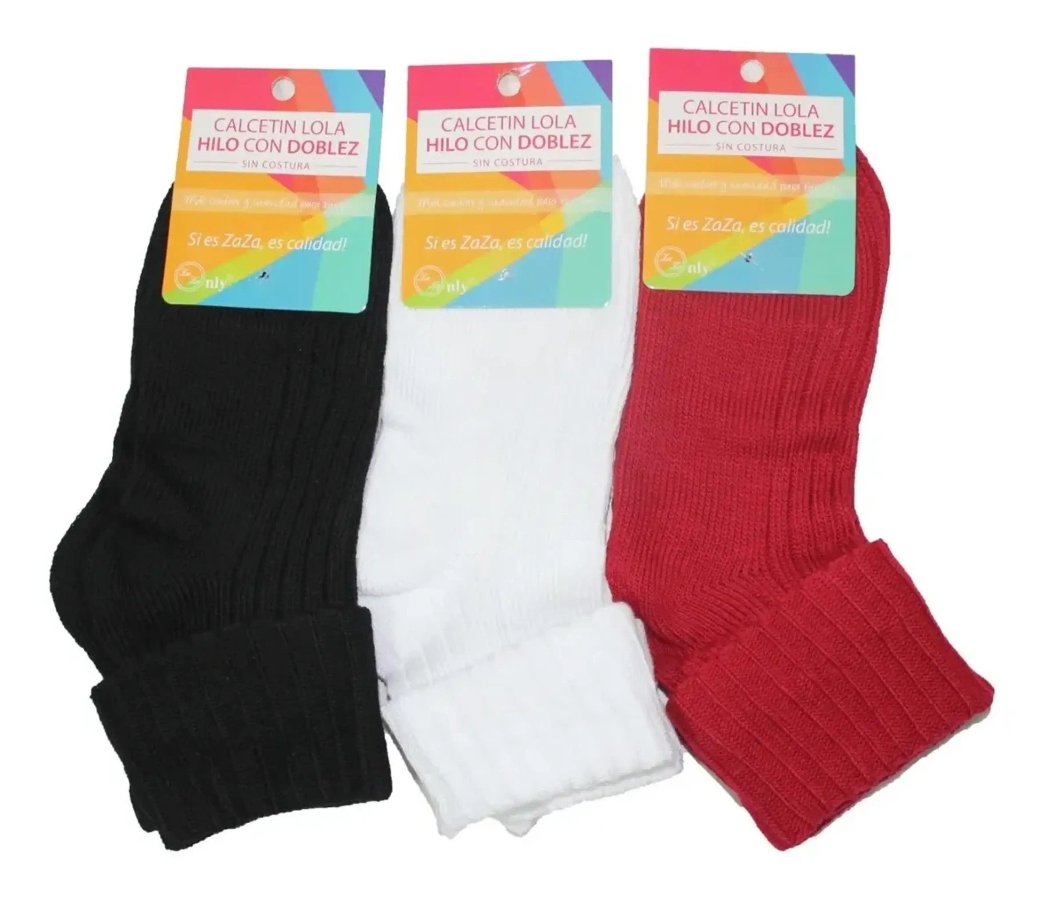 Calcetines De Mujer Sin Costuras De Hilo - Precio X 6-1