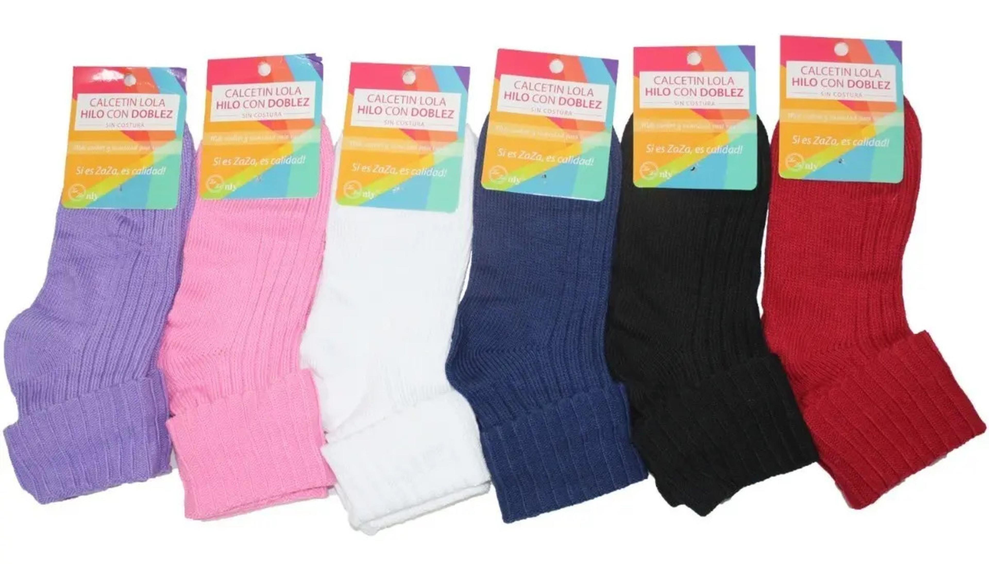Calcetines De Mujer Sin Costuras De Hilo - Precio X 6-2